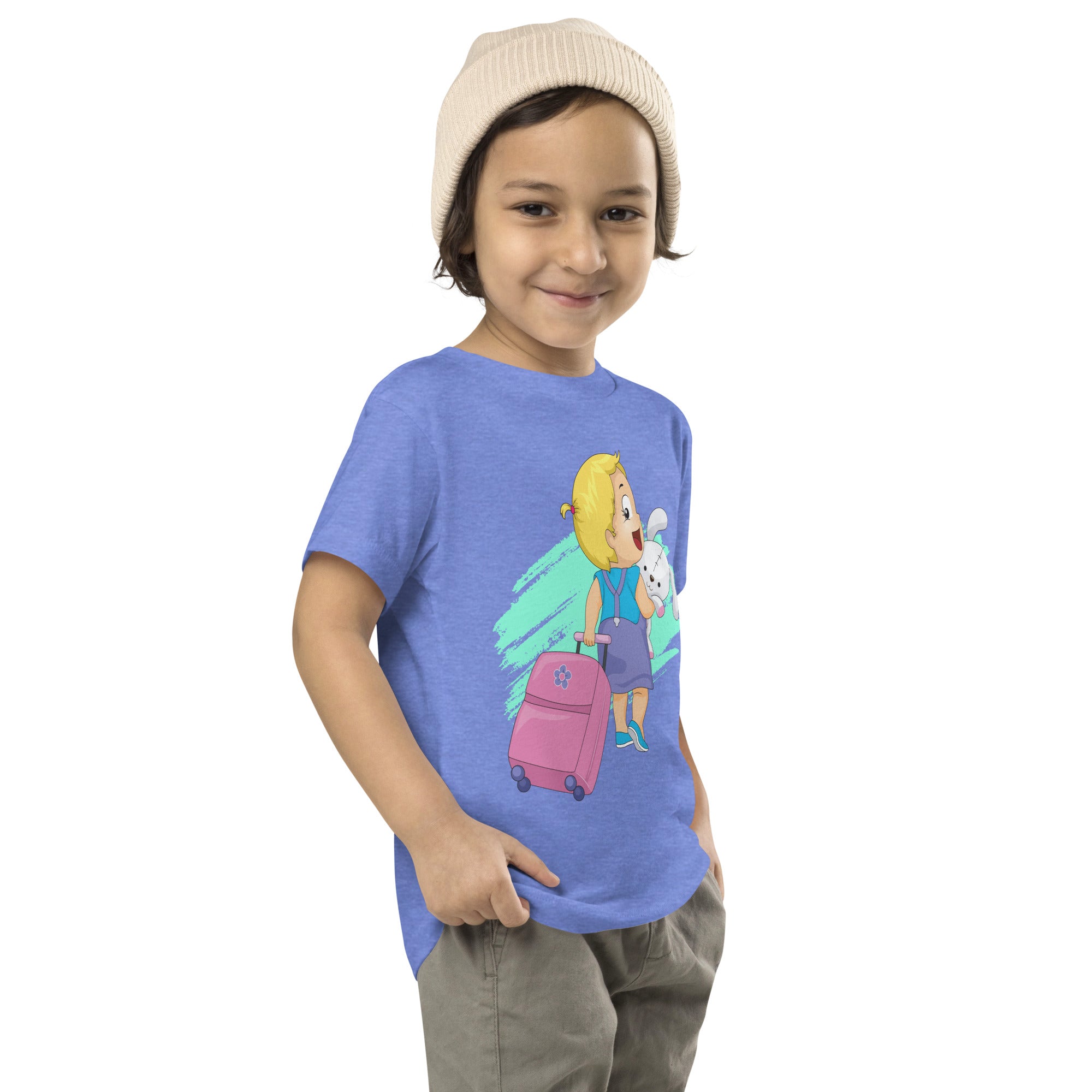 Camiseta de manga corta para niños pequeños - A casa de la abuela (colores)