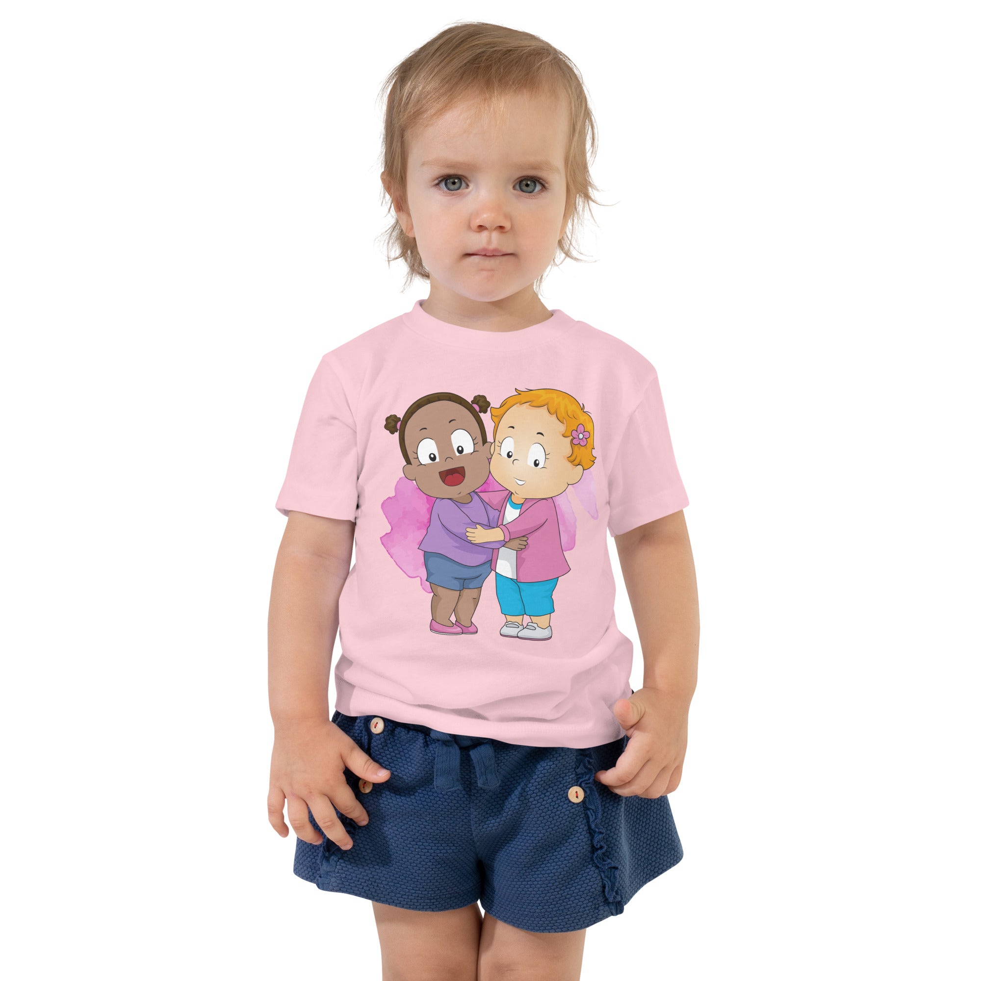 Camiseta de manga corta para niños pequeños - Besties (Colores)