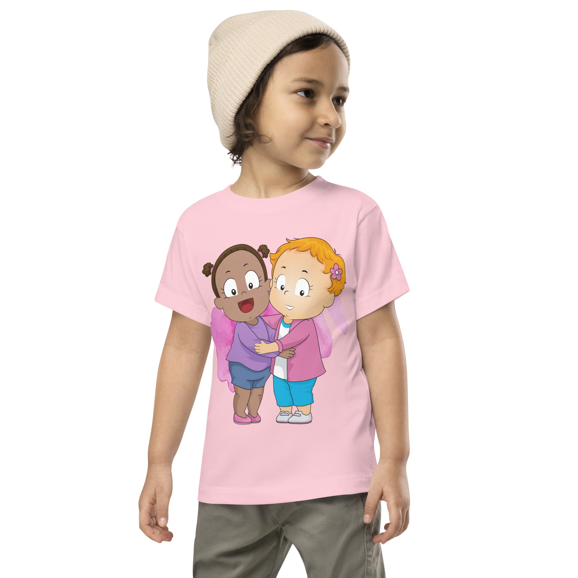 Camiseta de manga corta para niños pequeños - Besties (Colores)