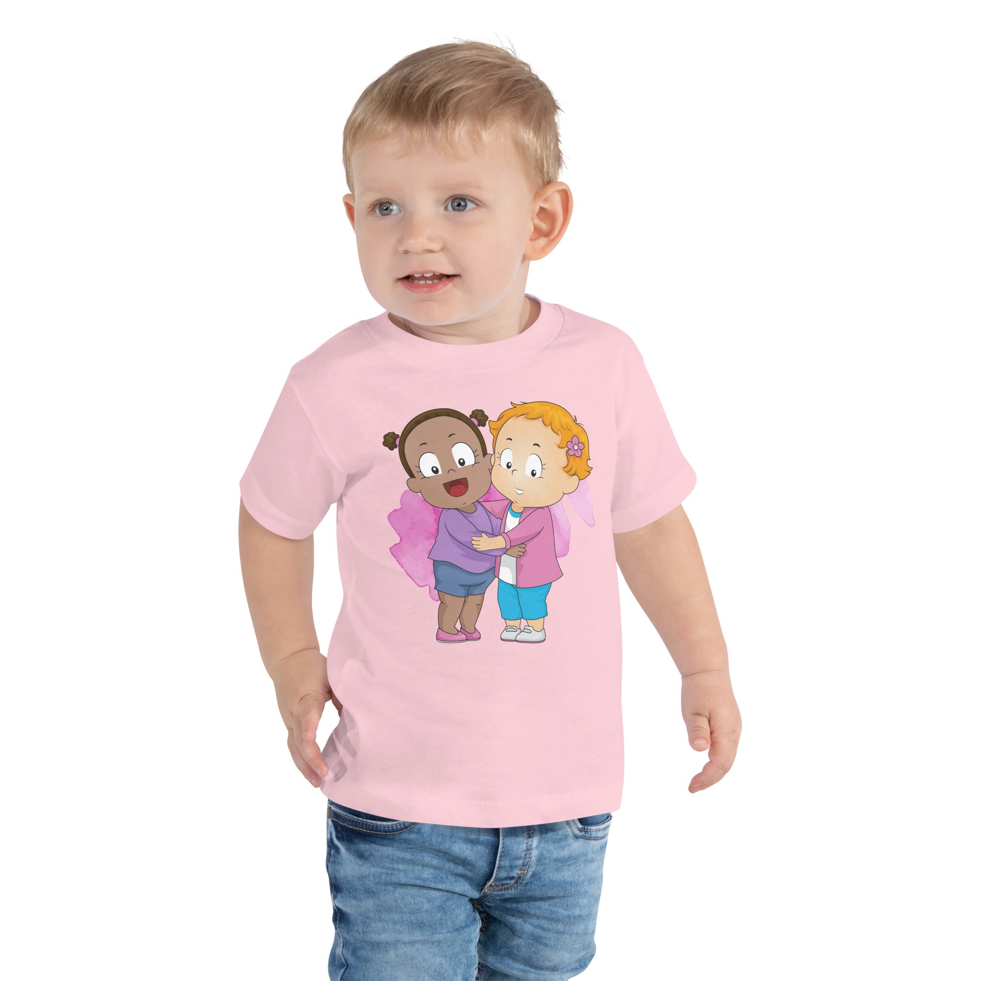 Camiseta de manga corta para niños pequeños - Besties (Colores)