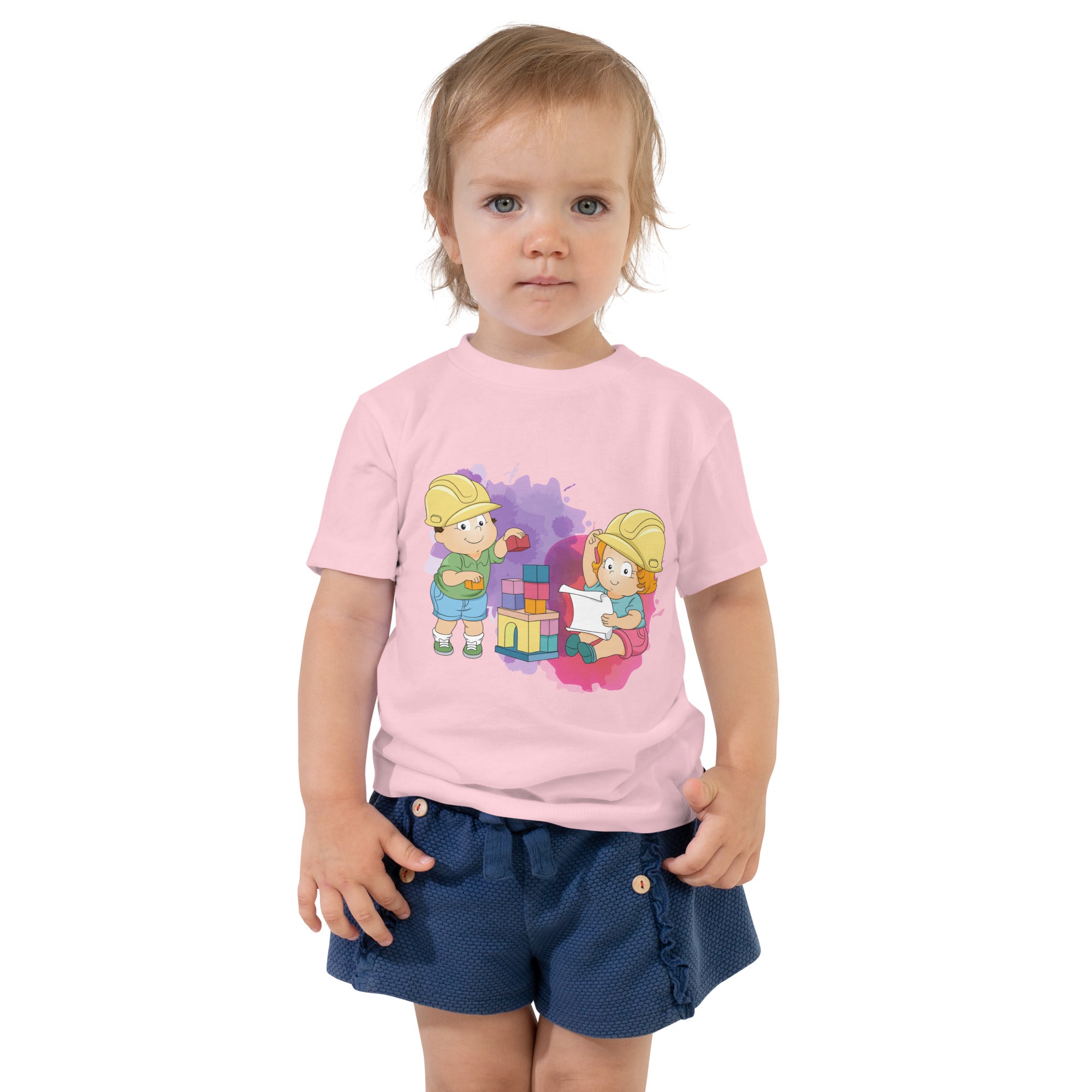 Camiseta de manga corta para niños pequeños - Bloques (colores)