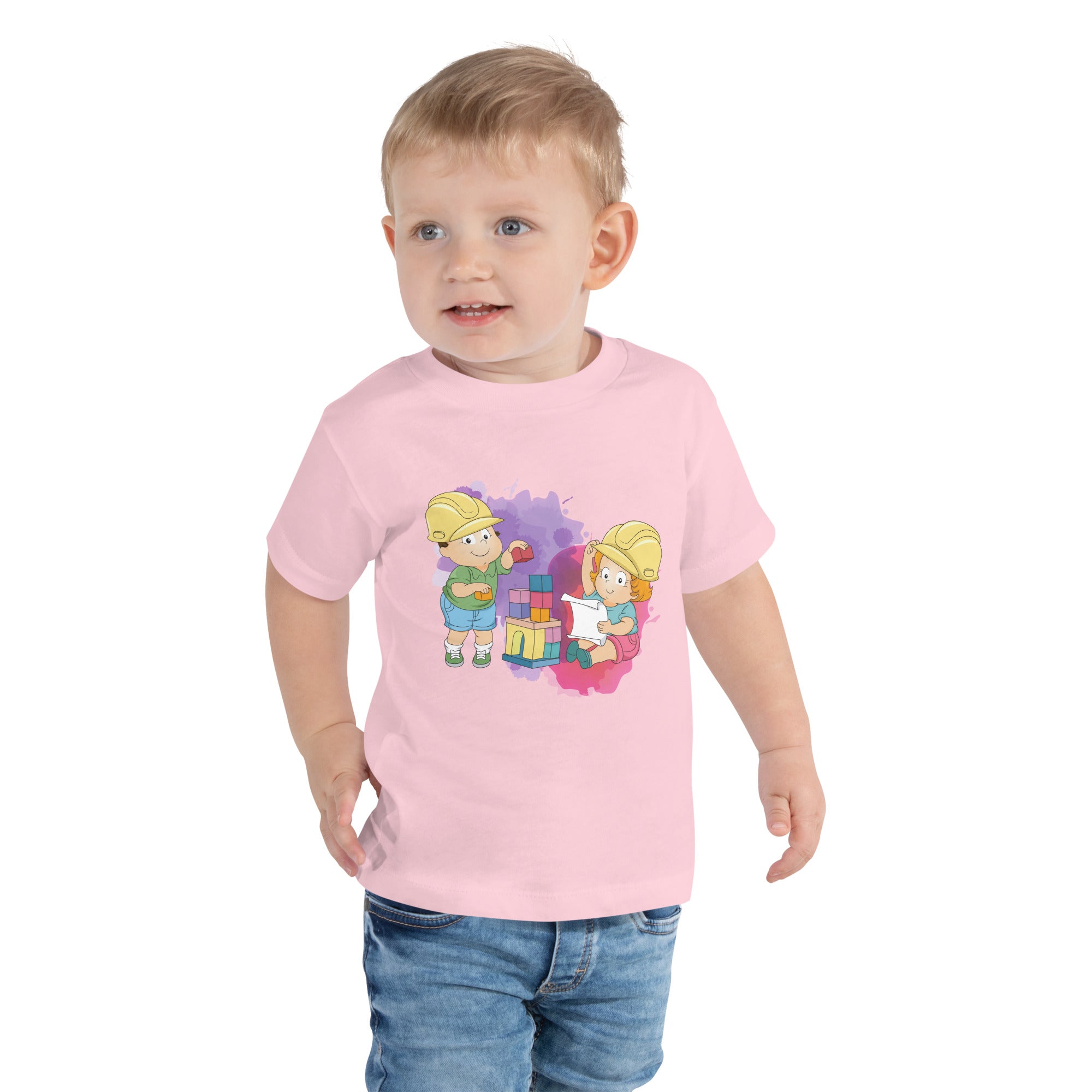 Camiseta de manga corta para niños pequeños - Bloques (colores)