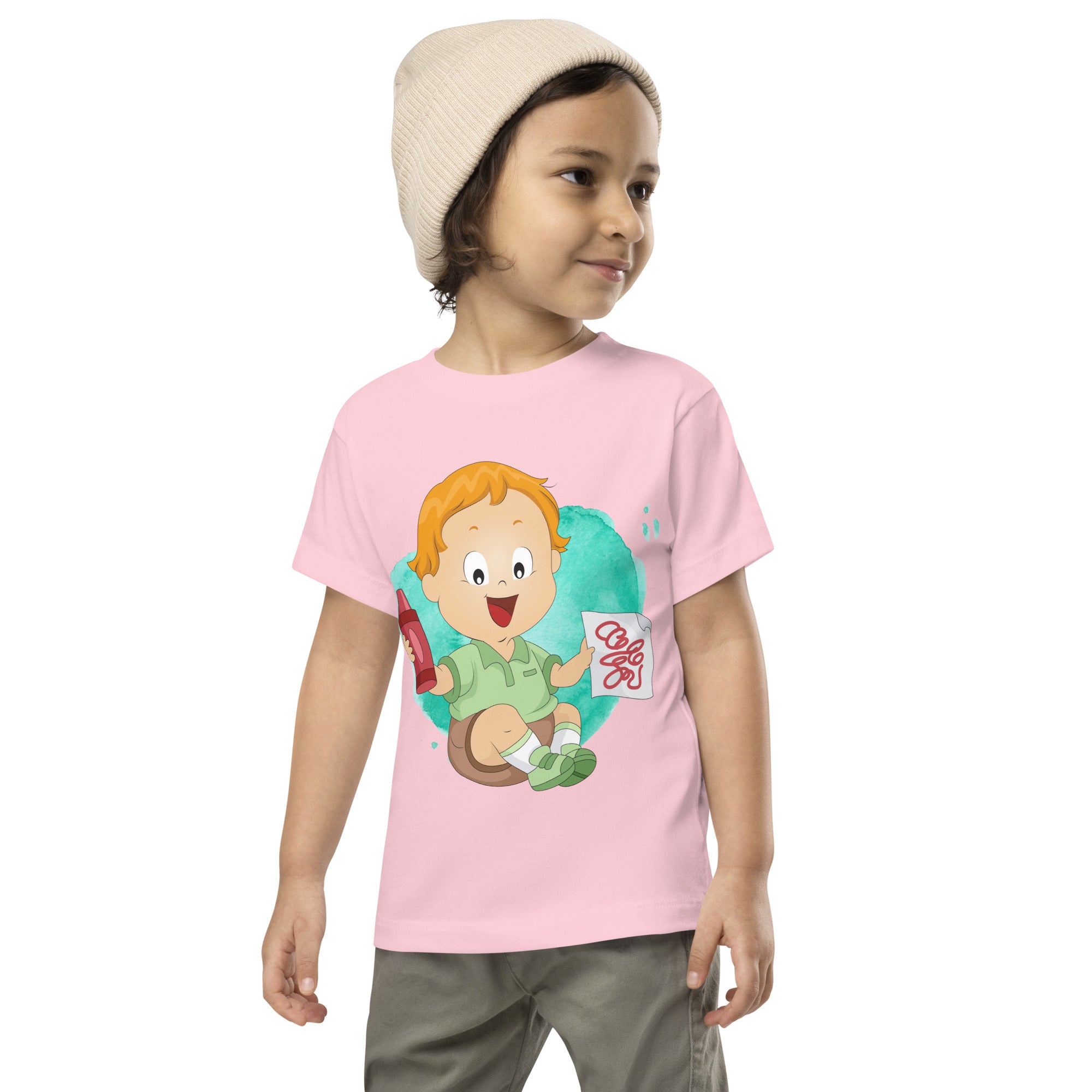 Camiseta de manga corta para niños pequeños - Crayon (Colores)