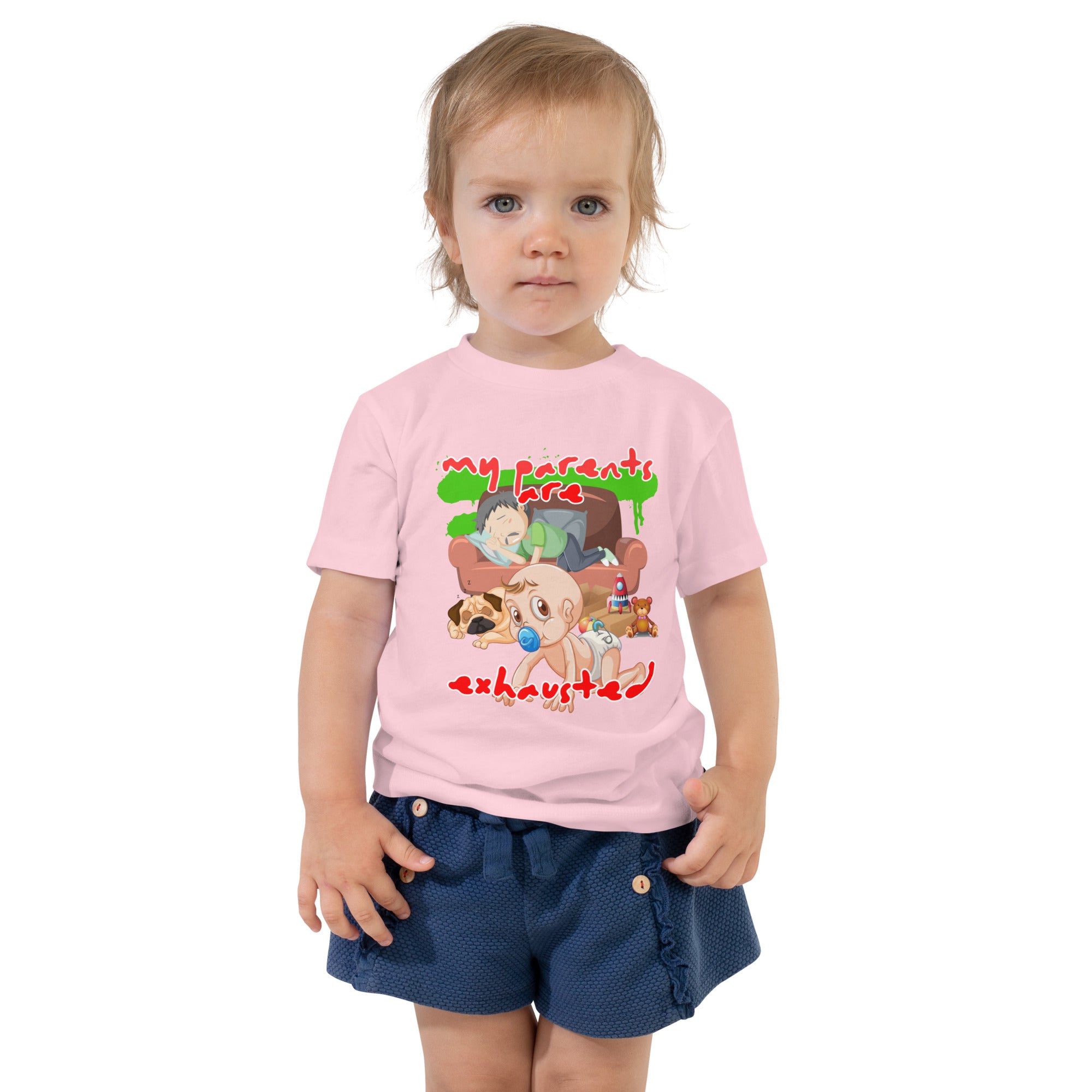 Toddler Short Sleeve Tee - Exhausted (Colors)