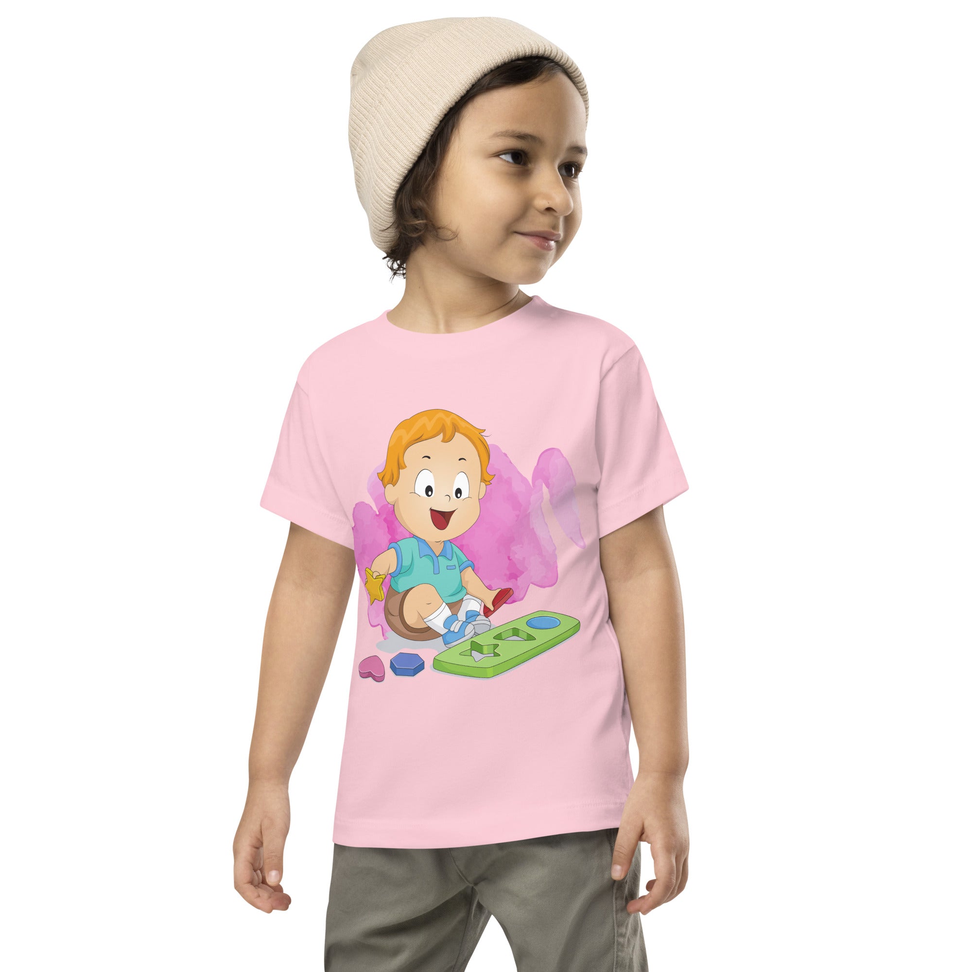 Toddler Short Sleeve Tee - Shapes (Colors)