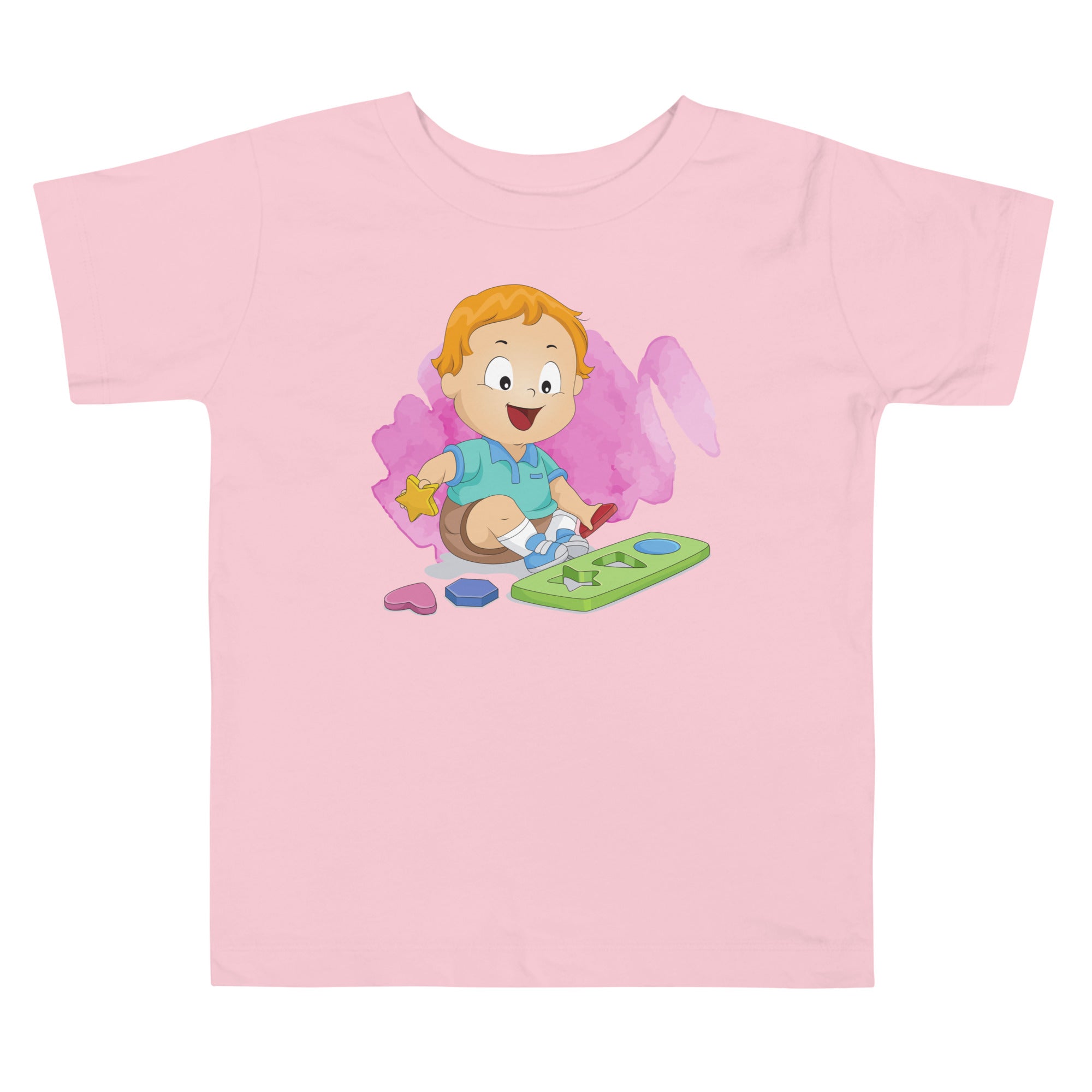 Camiseta de manga corta para niños pequeños - Formas (colores)