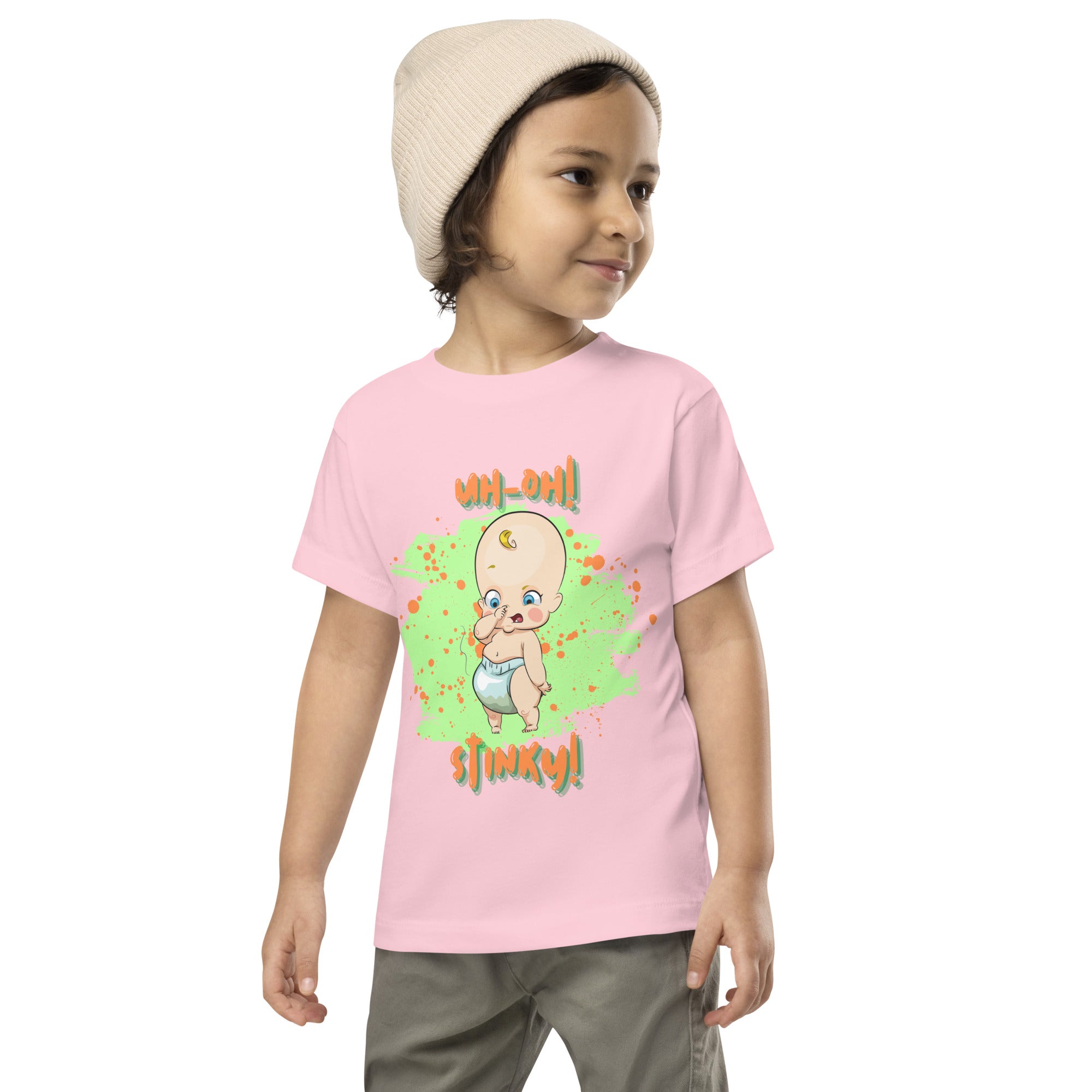 Camiseta de manga corta para niños pequeños - Stinky (Colores)