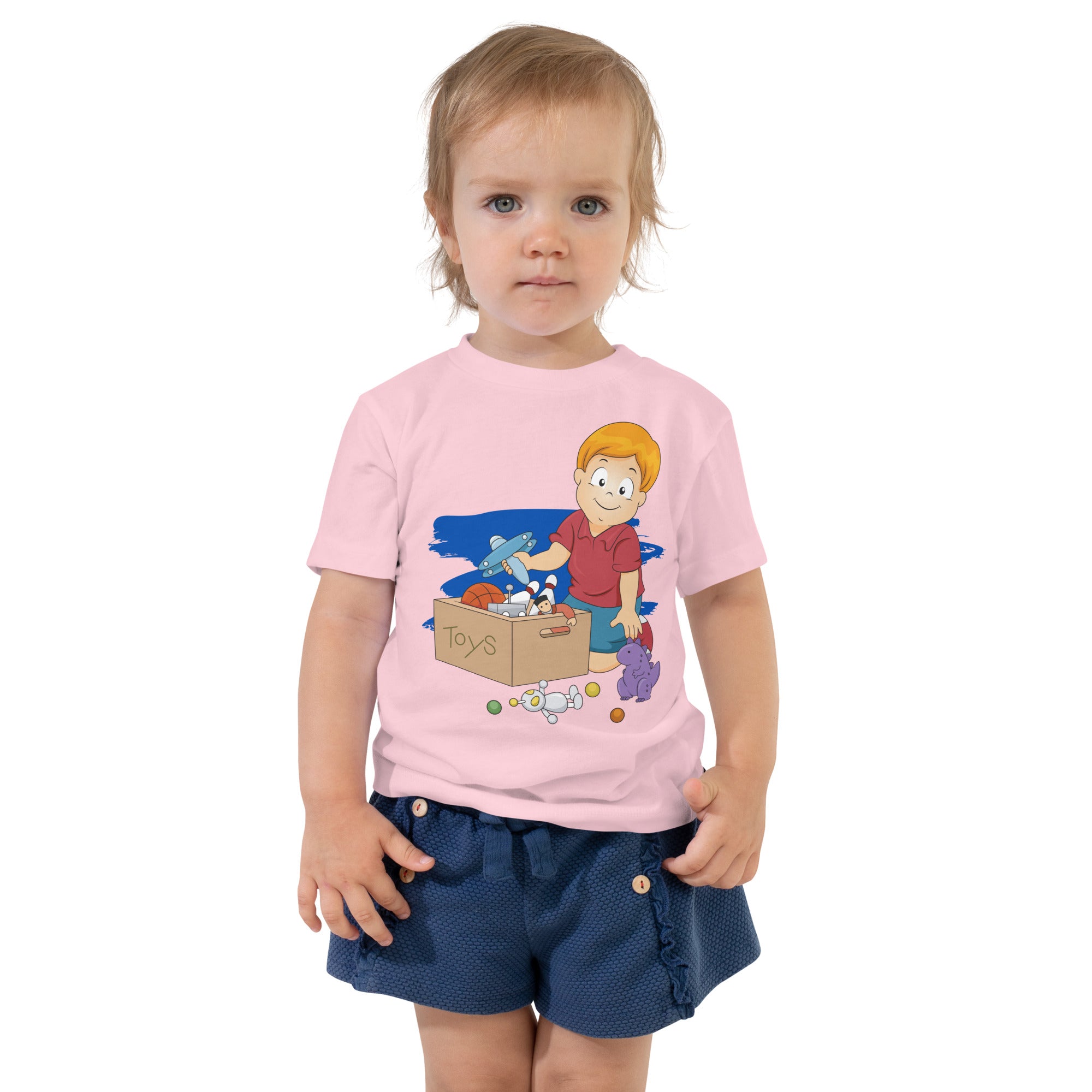 Camiseta de manga corta para niños pequeños - Toybox (Colores)