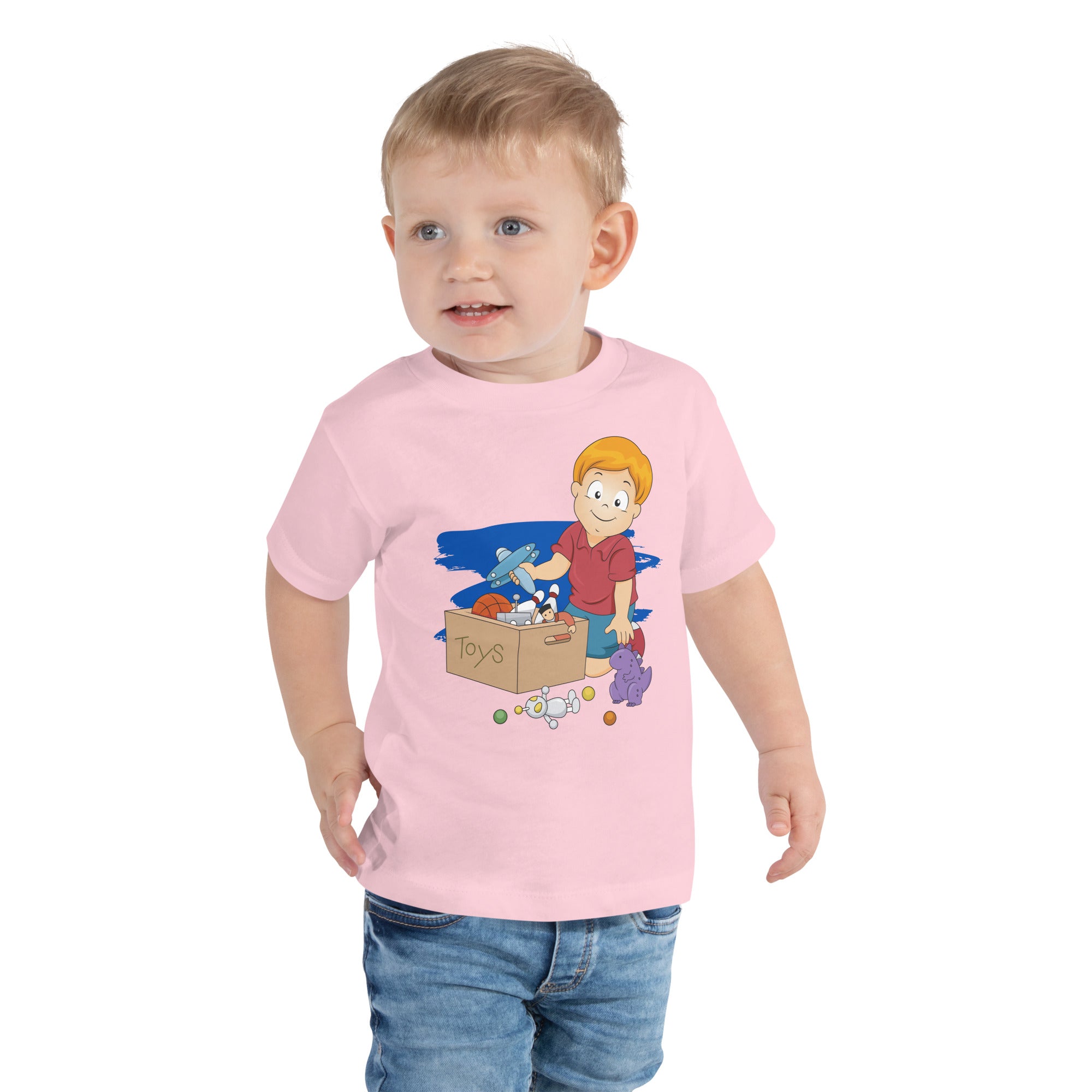 Camiseta de manga corta para niños pequeños - Toybox (Colores)