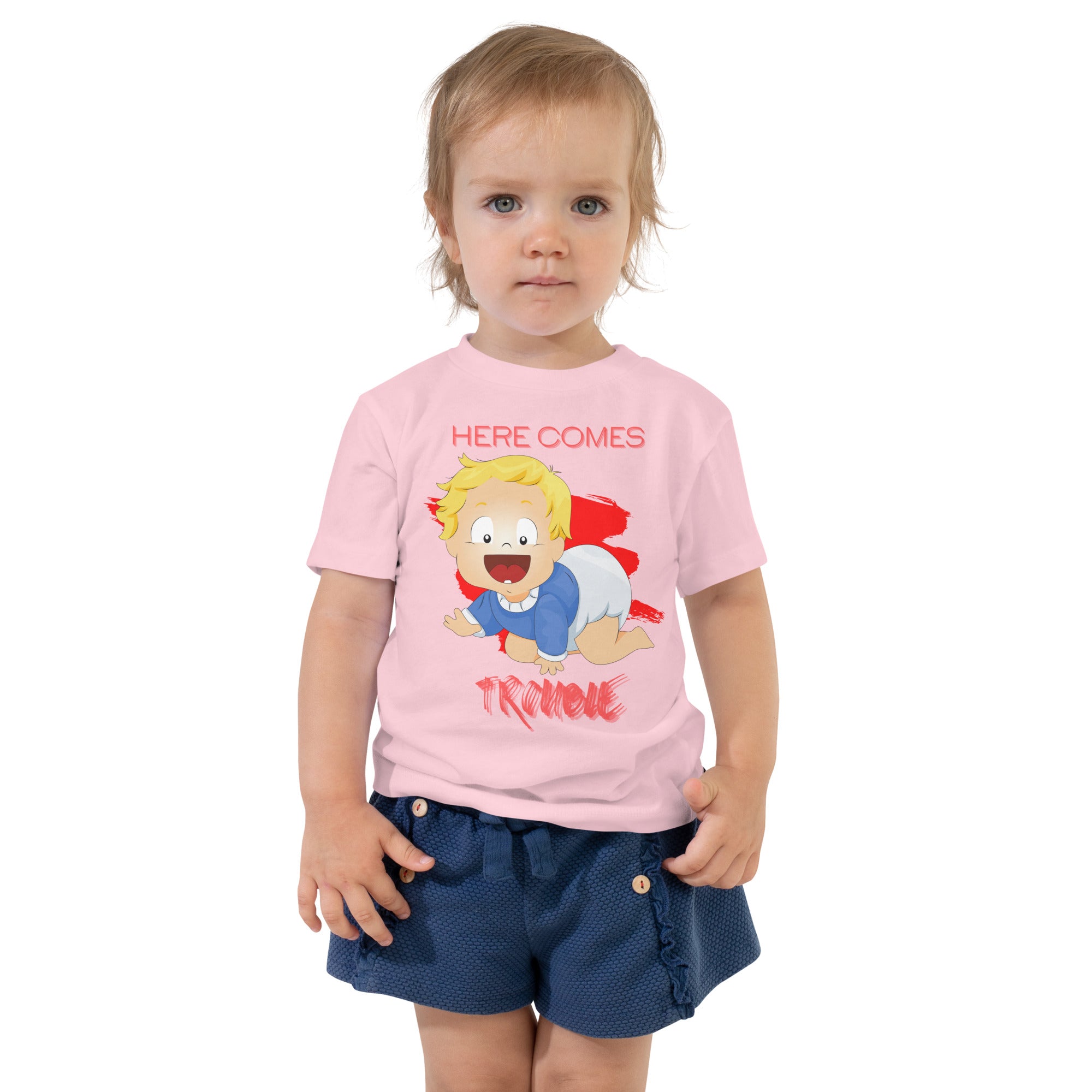 Toddler Short Sleeve Tee - Trouble (Colors)