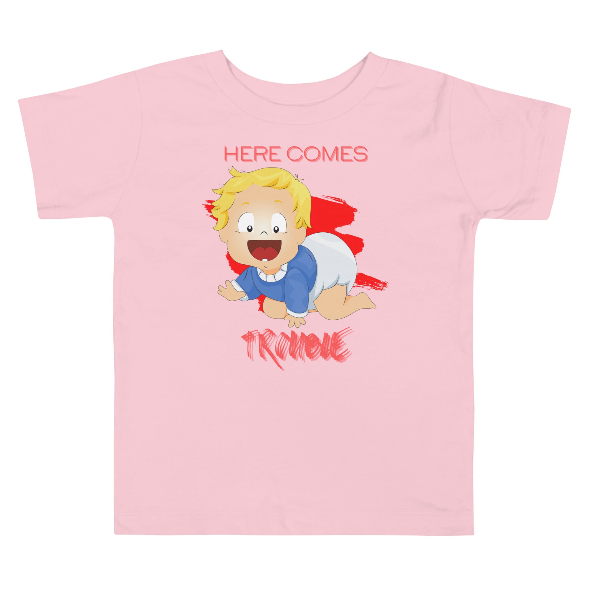 Toddler Short Sleeve Tee - Trouble (Colors)