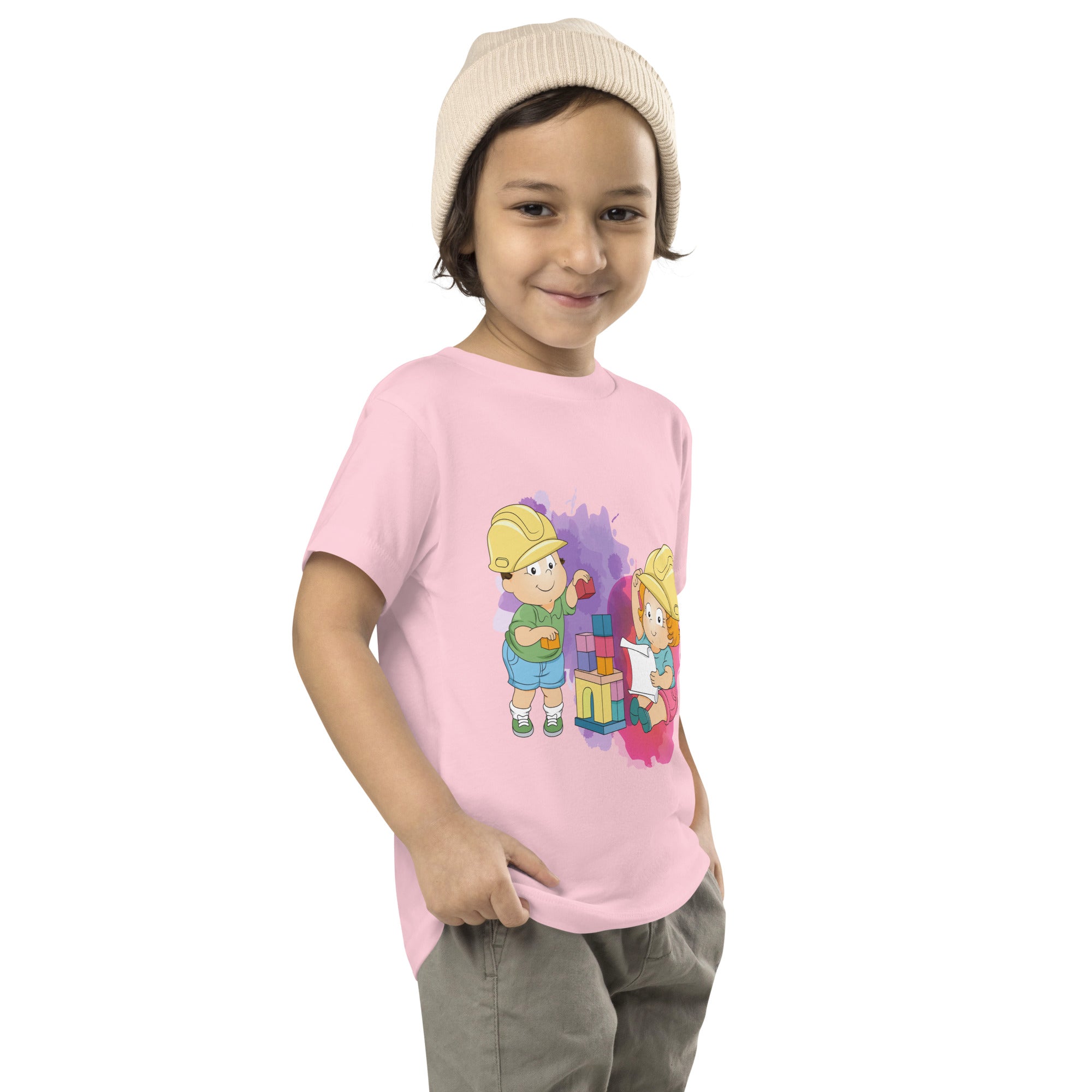 Camiseta de manga corta para niños pequeños - Bloques (colores)