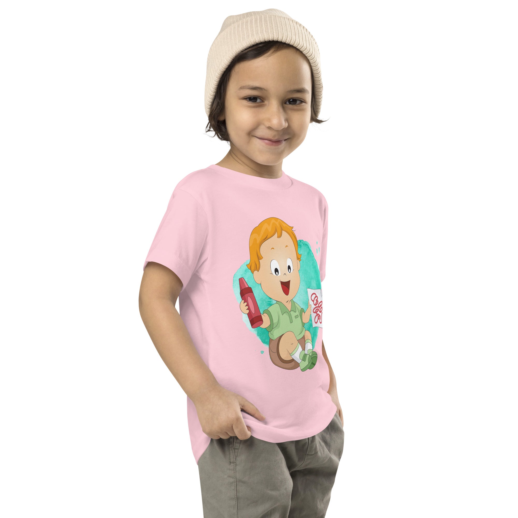 Camiseta de manga corta para niños pequeños - Crayon (Colores)