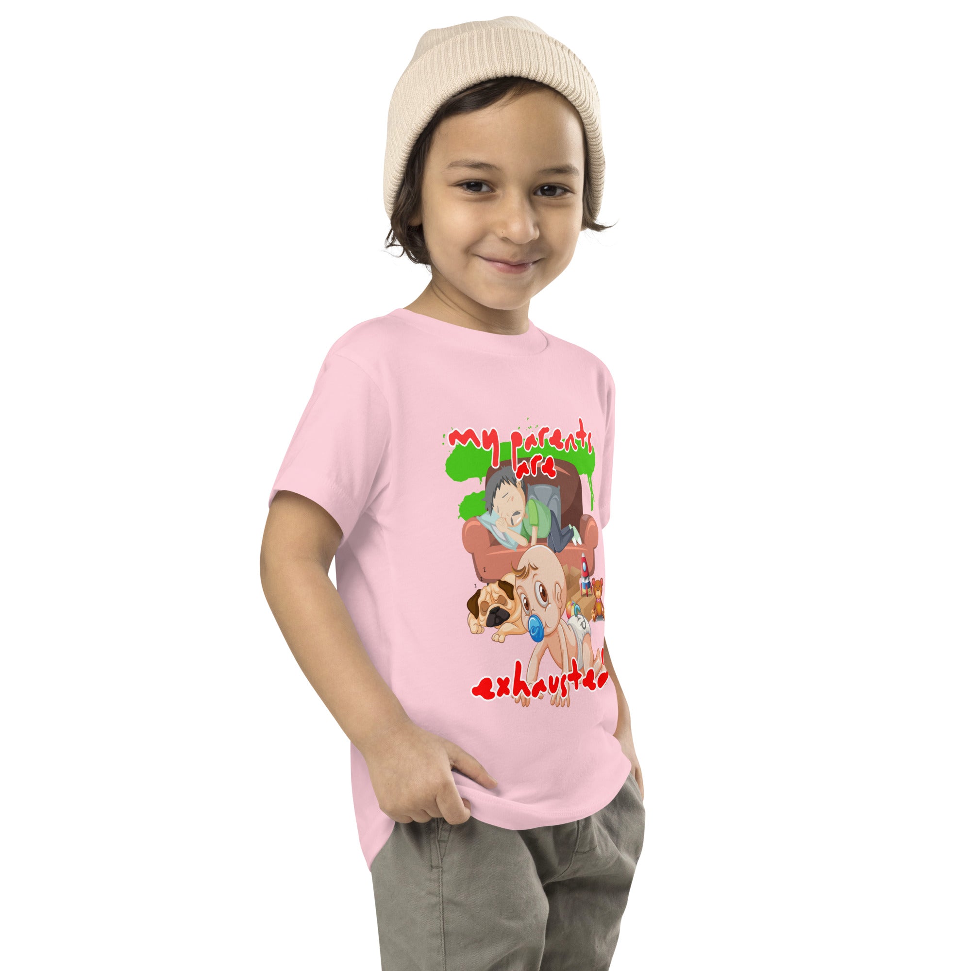 Toddler Short Sleeve Tee - Exhausted (Colors)