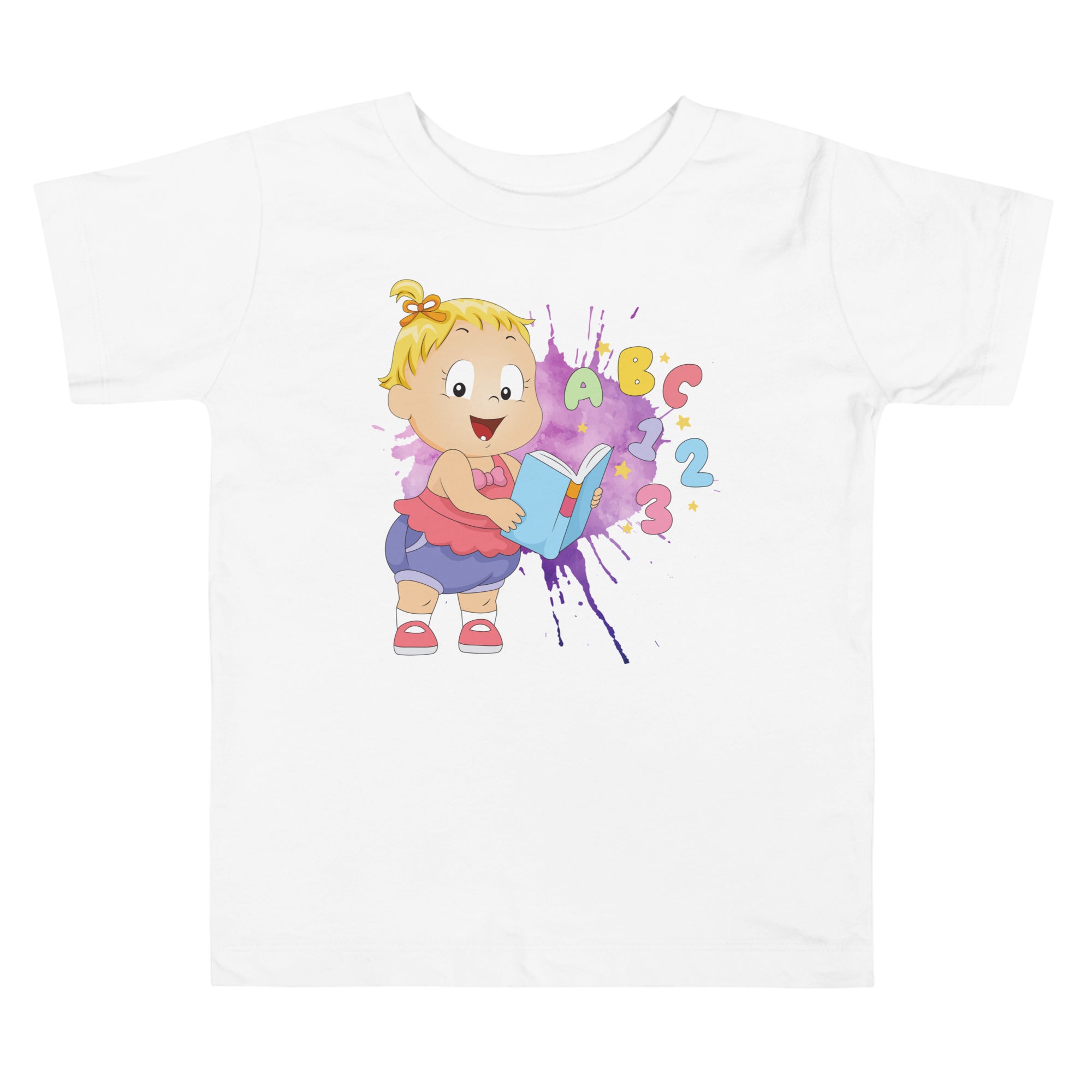 Toddler Short Sleeve Tee - ABC123 (White)