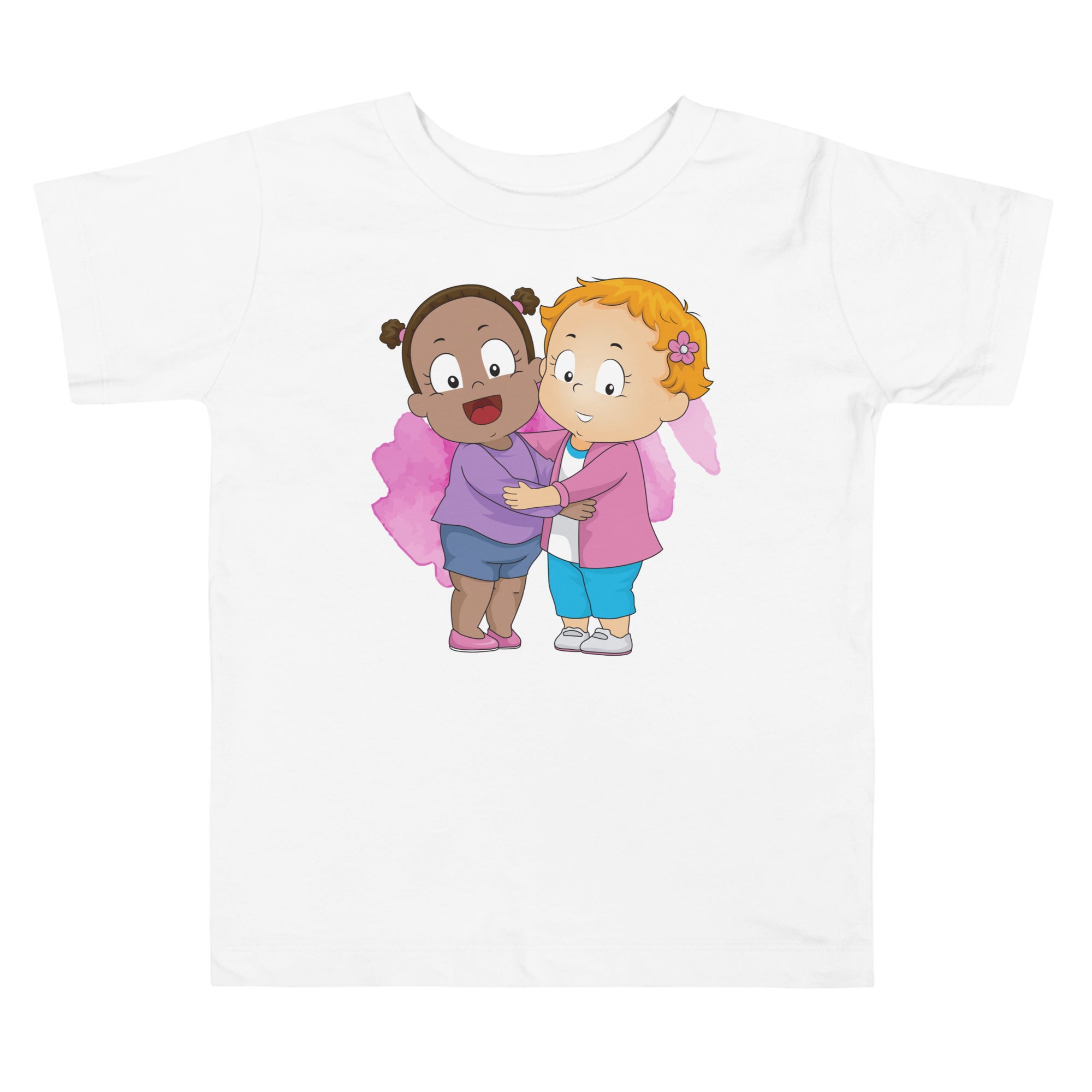 Camiseta de manga corta para niños pequeños - Besties (Blanco)