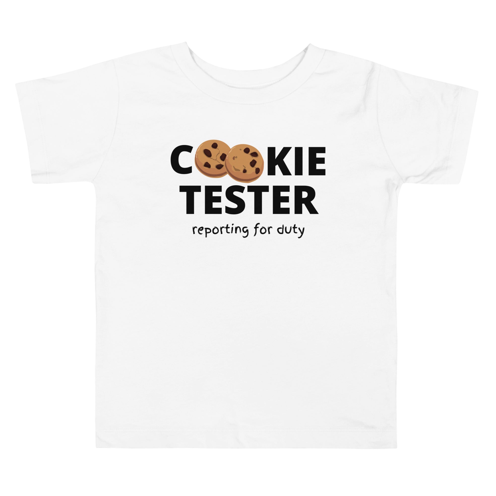 Camiseta de manga corta para niños pequeños - Probador de galletas (Blanco)