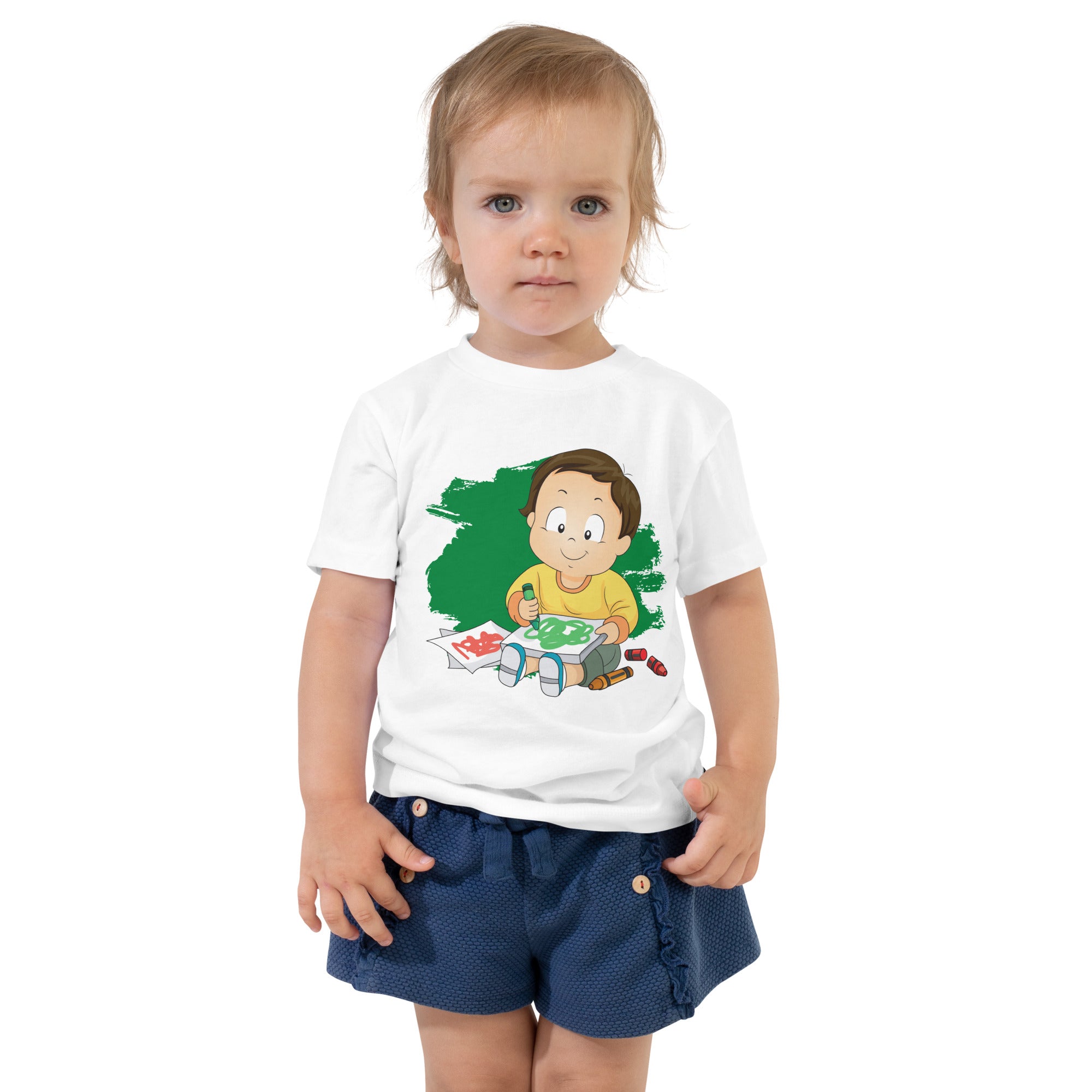 Toddler Short Sleeve Tee - Doodles (White)