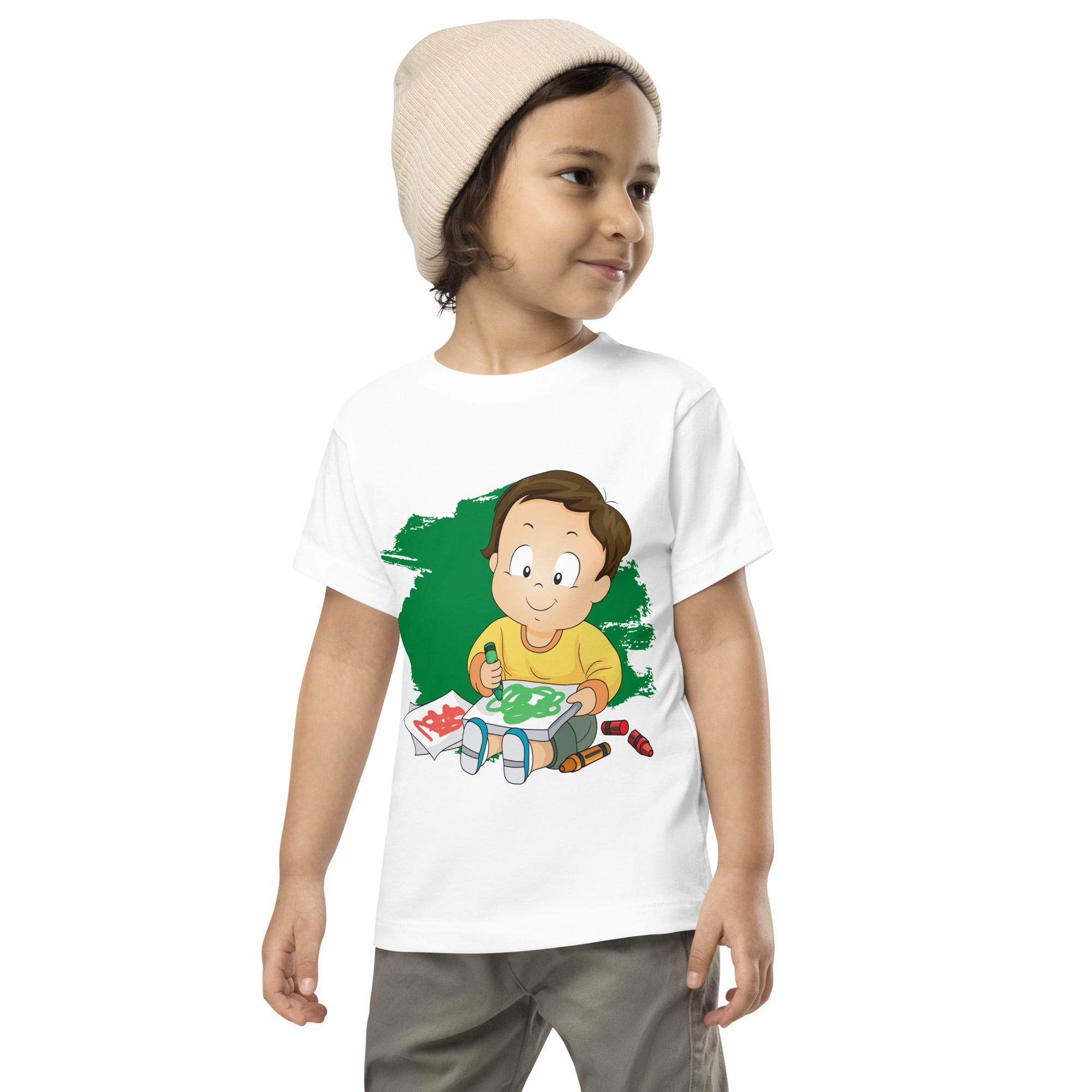 Toddler Short Sleeve Tee - Doodles (White)