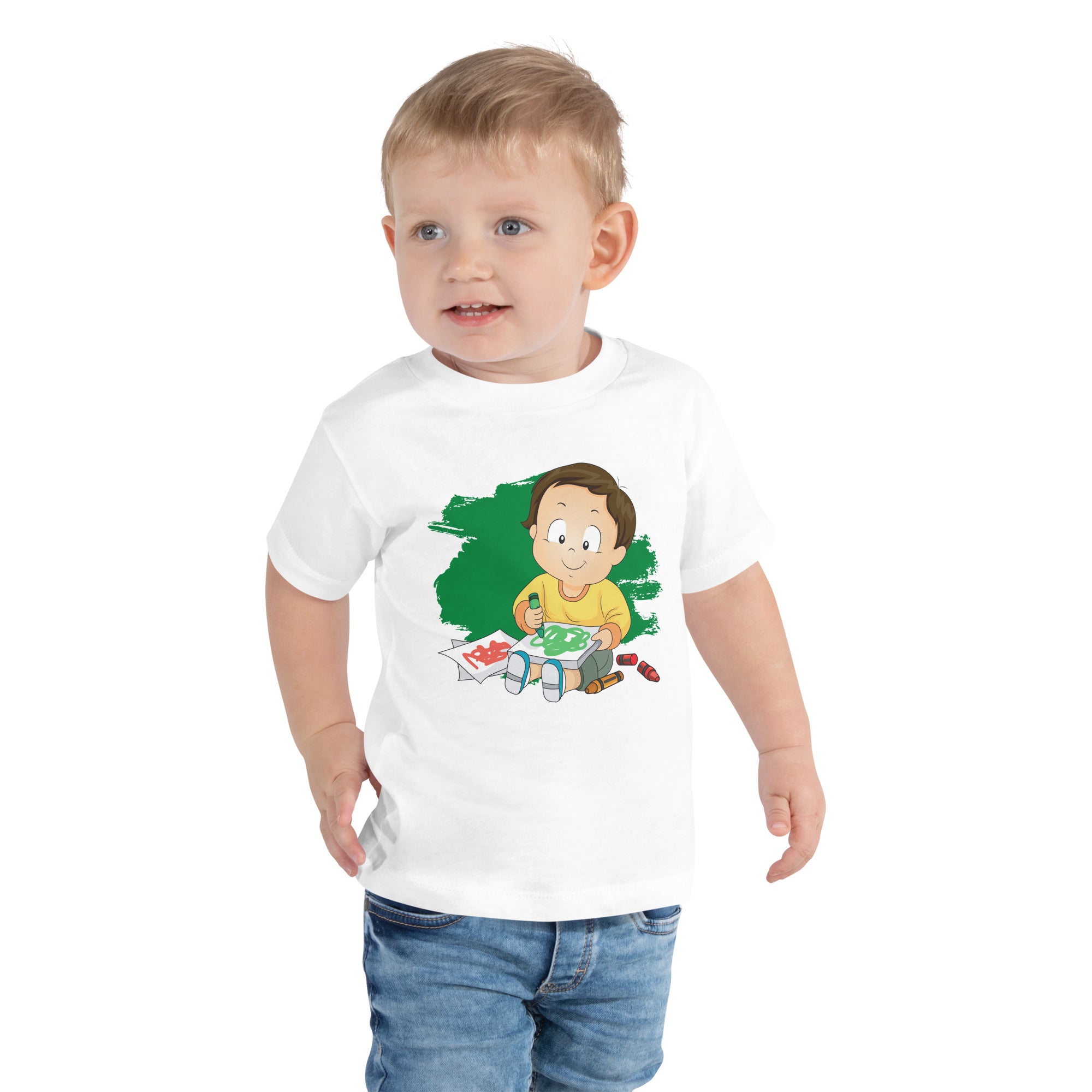 Toddler Short Sleeve Tee - Doodles (White)