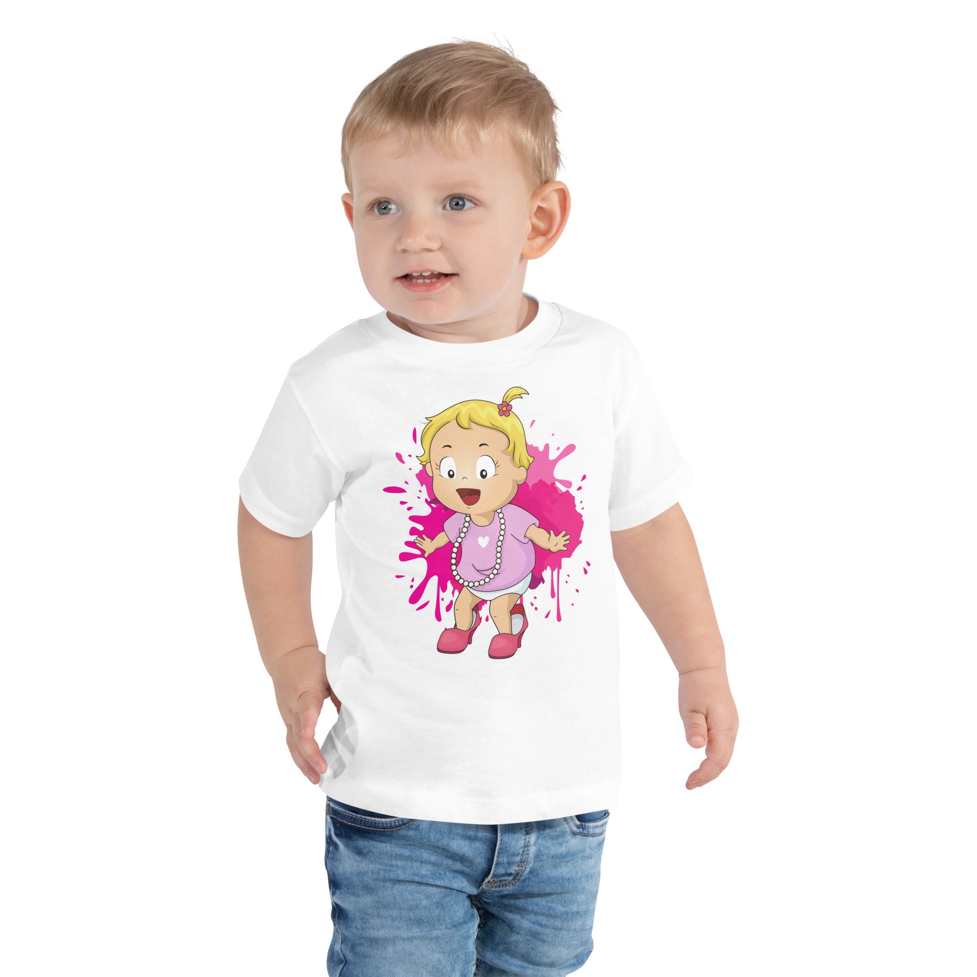 Toddler Short Sleeve Tee - Dress-Up (White)