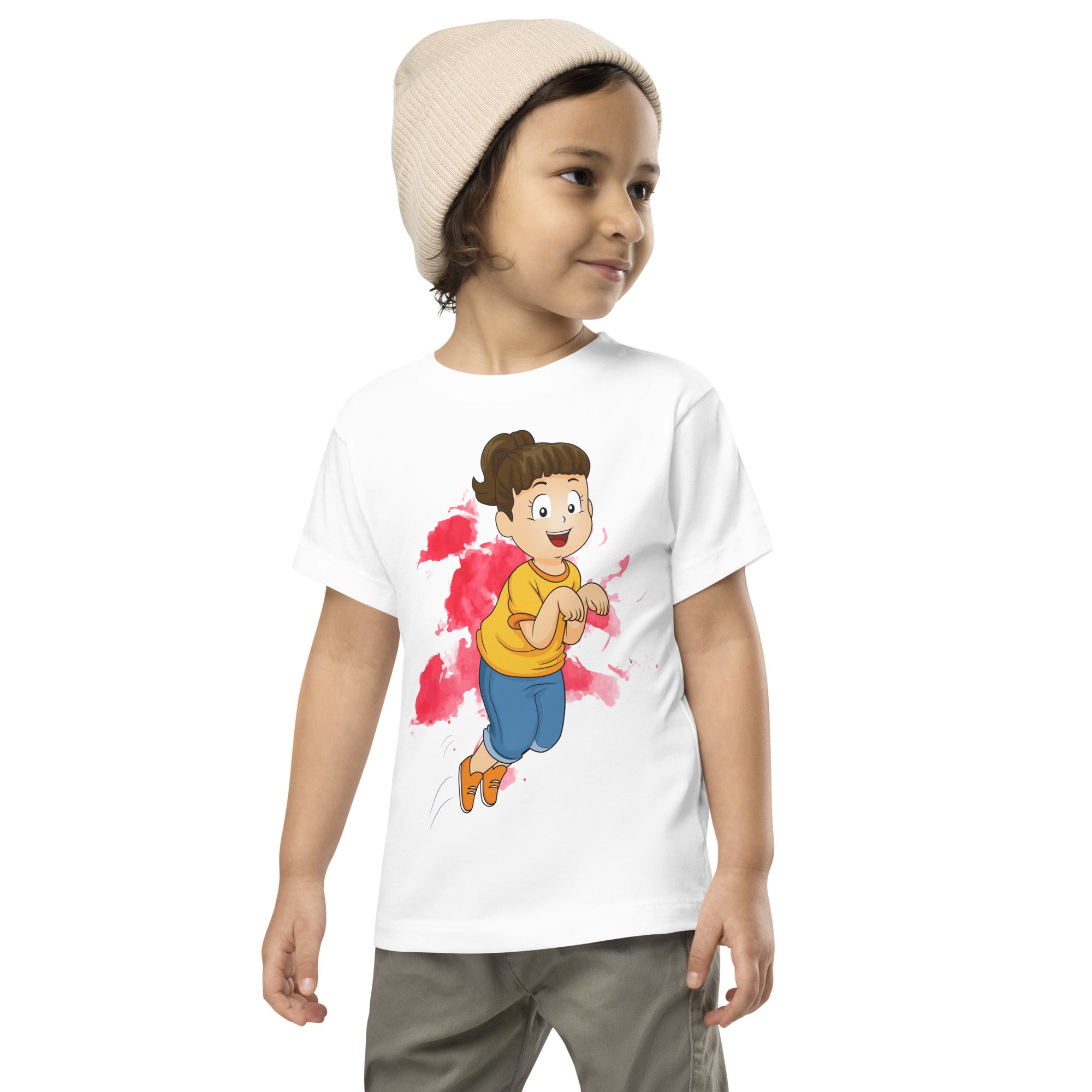 Toddler Short Sleeve Tee - Hop (White)