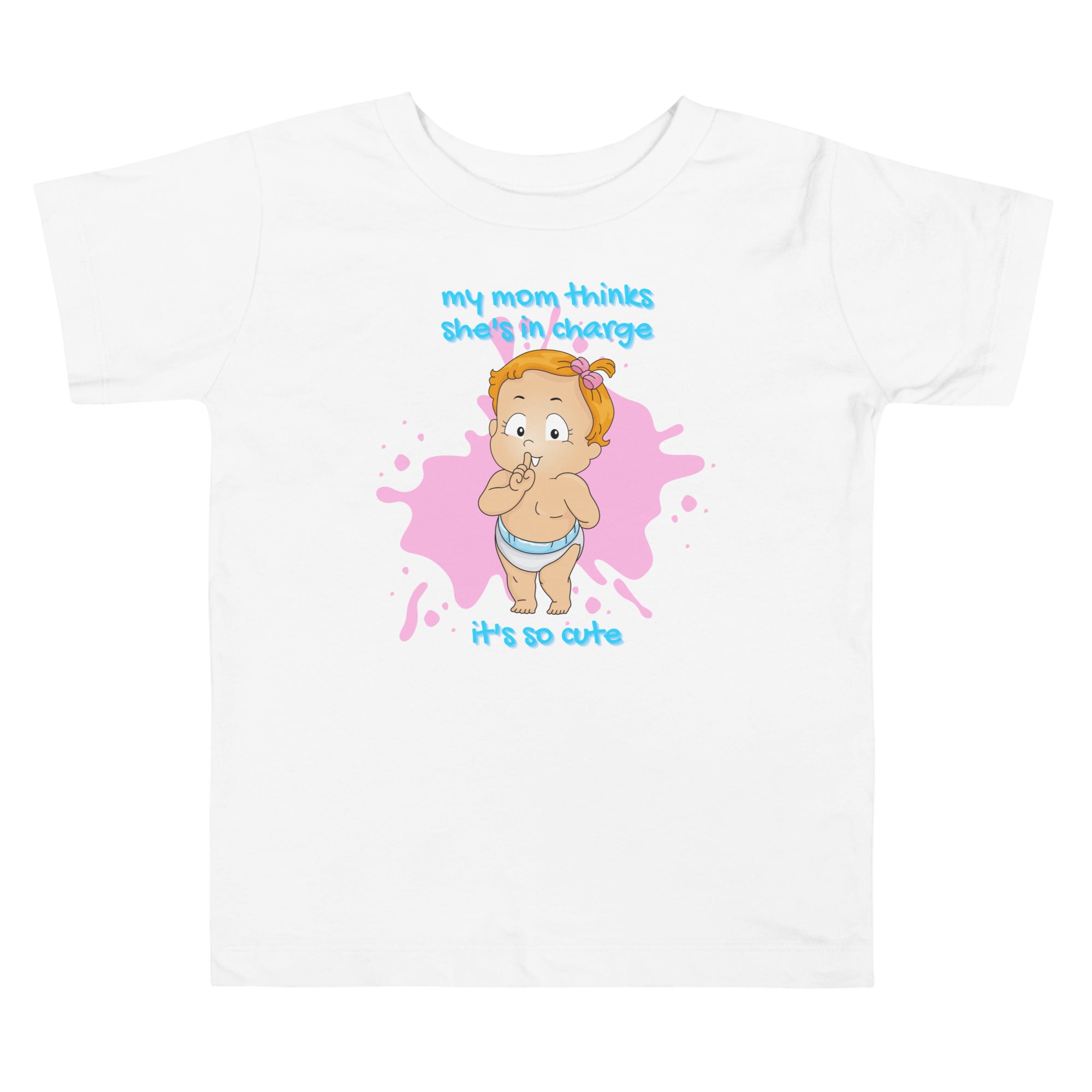 Camiseta de manga corta para niños pequeños - In Charge (Blanco)