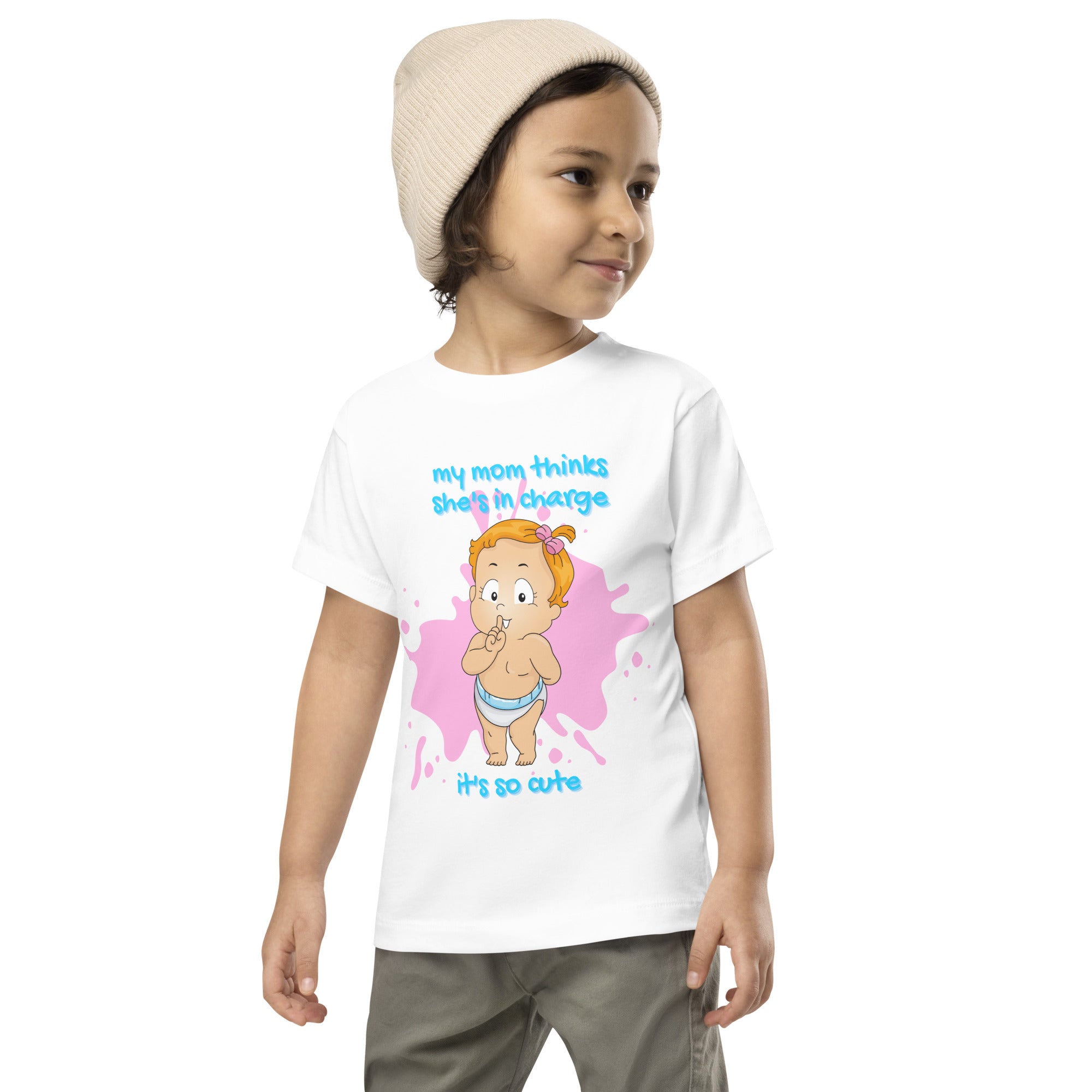 Toddler Short Sleeve Tee - In Charge (White)