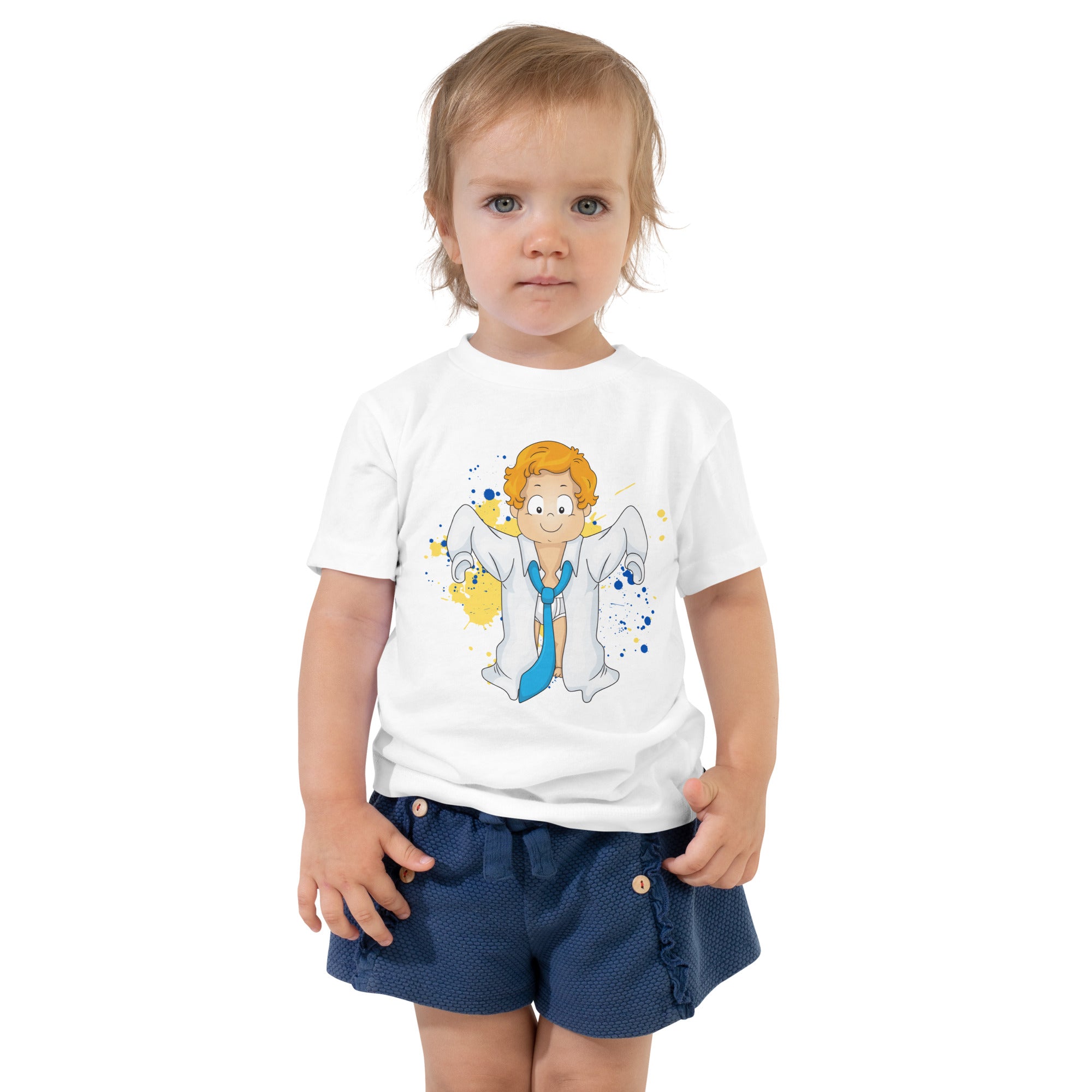 Camiseta de manga corta para niños pequeños - Just Like Dad (Blanco)