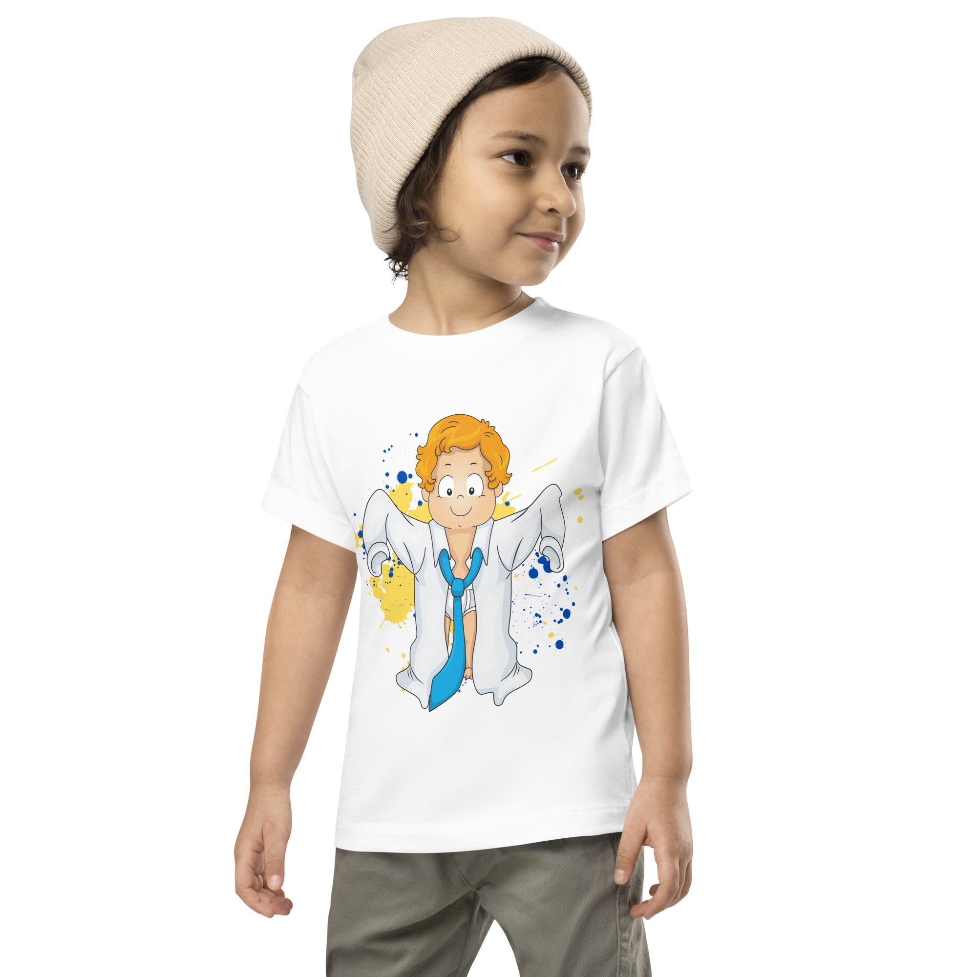 Camiseta de manga corta para niños pequeños - Just Like Dad (Blanco)