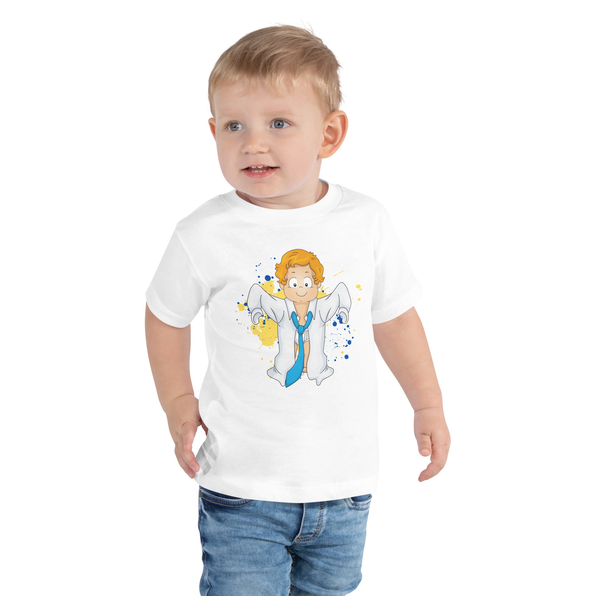 Camiseta de manga corta para niños pequeños - Just Like Dad (Blanco)