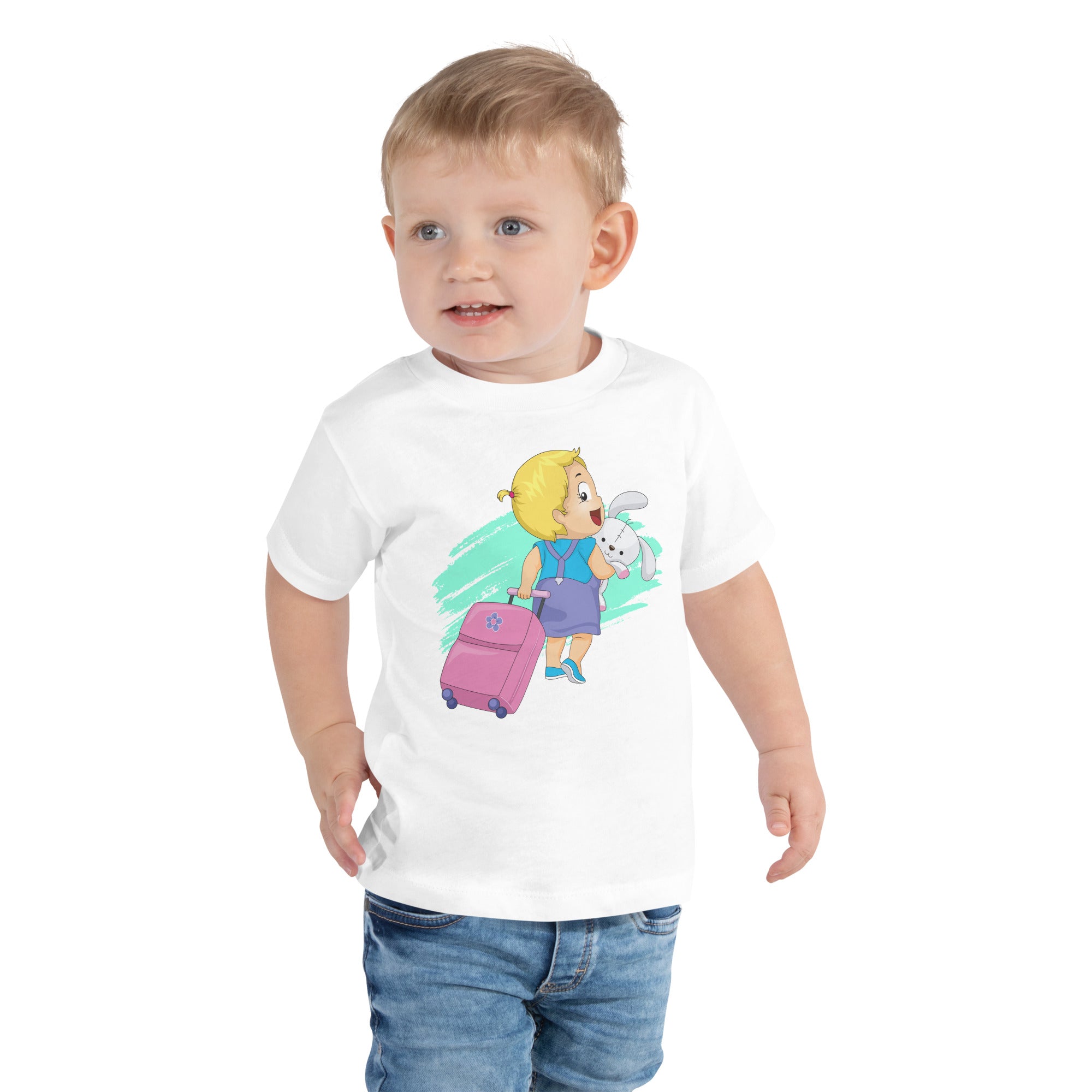 Camiseta de manga corta para niños pequeños - A casa de la abuela (blanca)