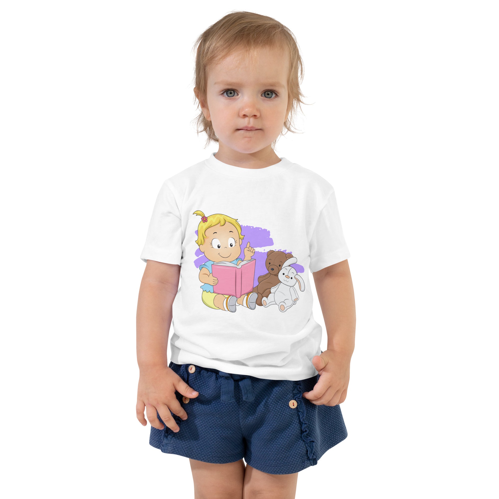 Toddler Short Sleeve Tee - Story Time (White)