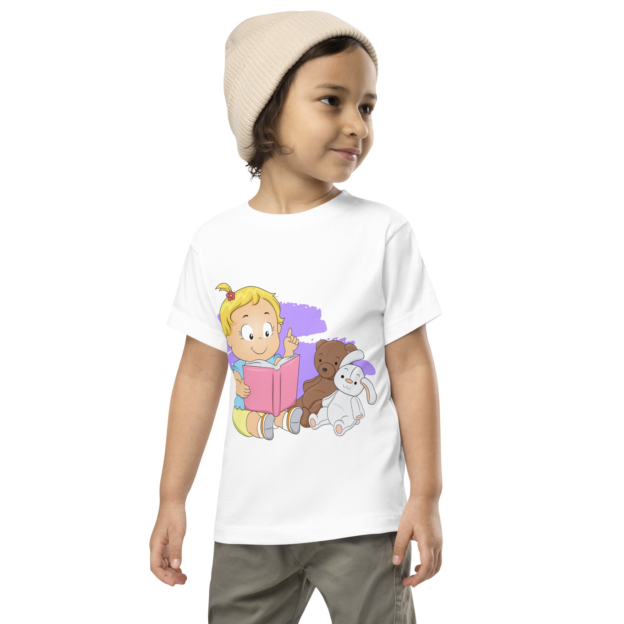 Toddler Short Sleeve Tee - Story Time (White)