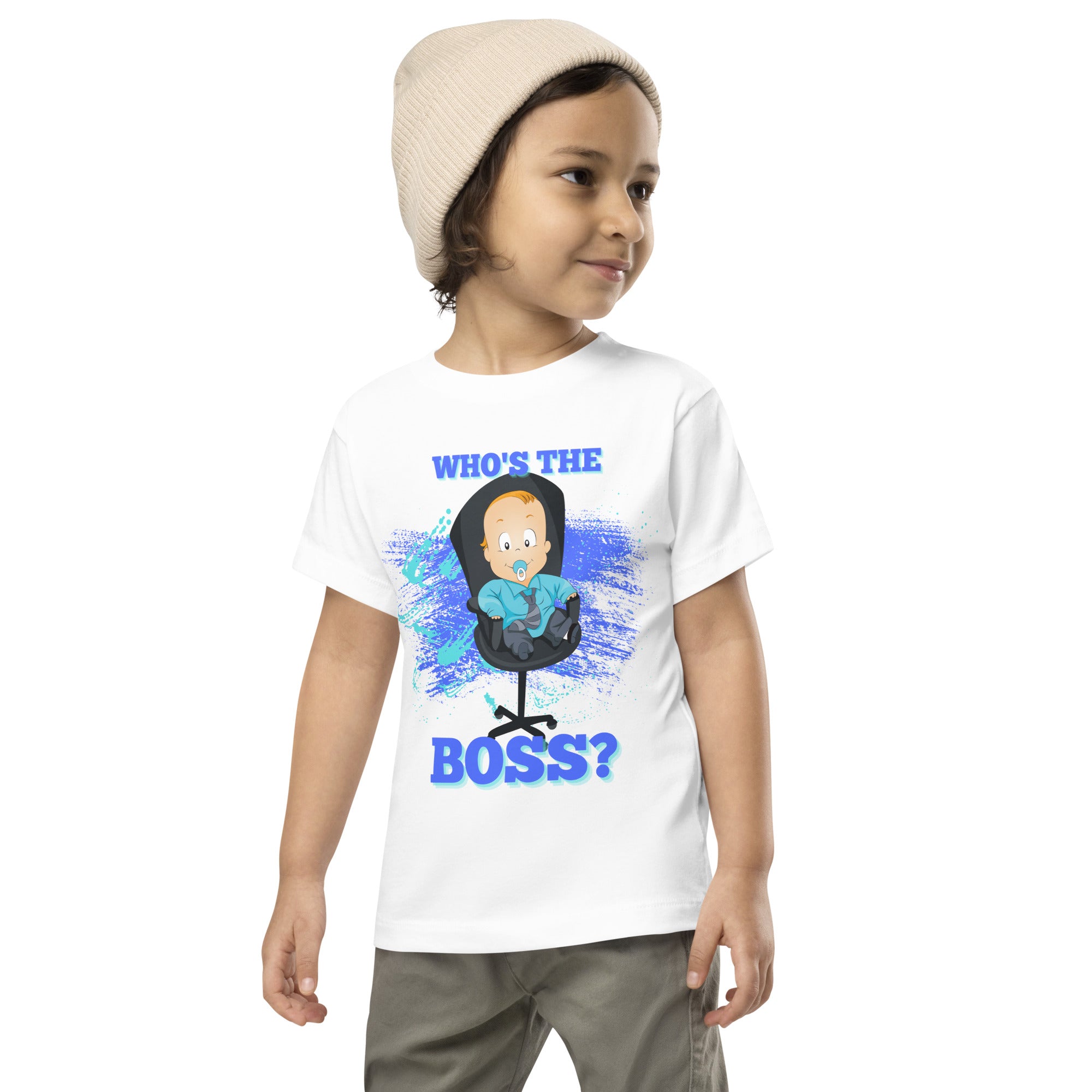 Toddler Short Sleeve Tee - The Boss (White)