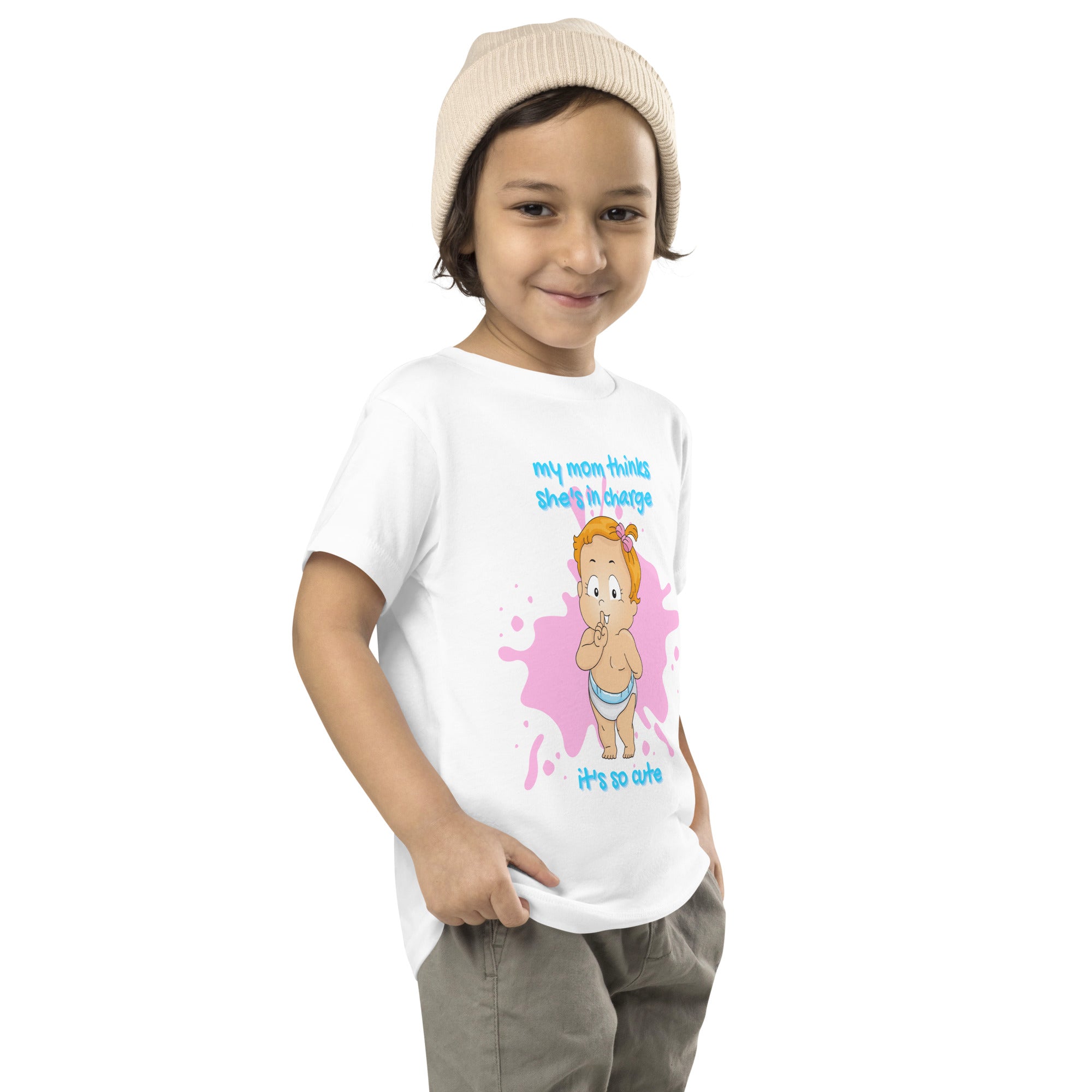 Toddler Short Sleeve Tee - In Charge (White)