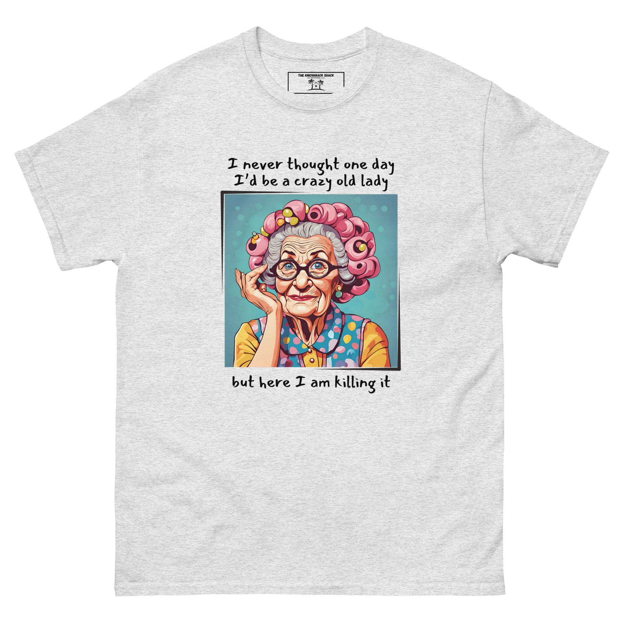 Classic Tee - Crazy Old Lady (Light Colors)