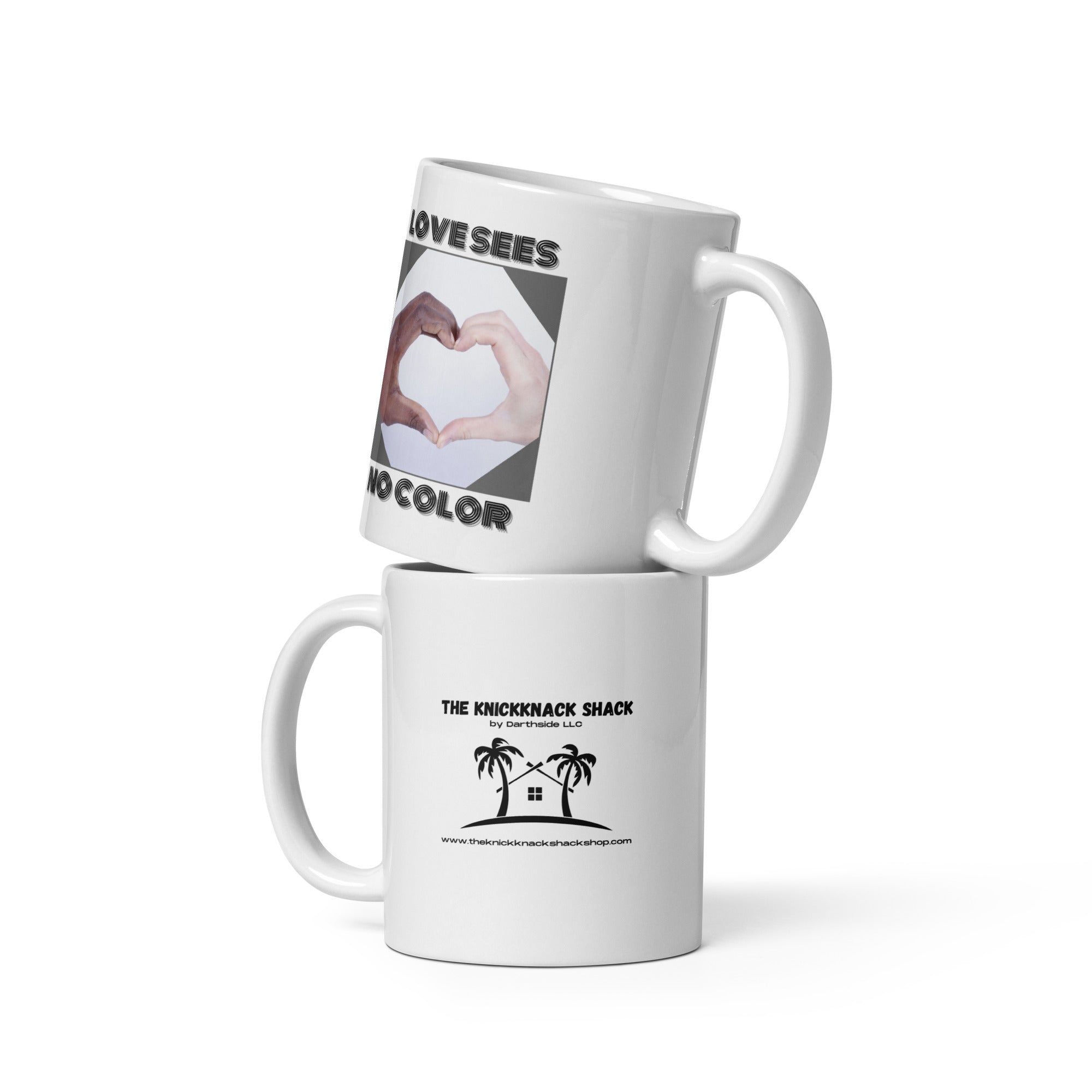 White Glossy Mug - No Color (L-Handed)