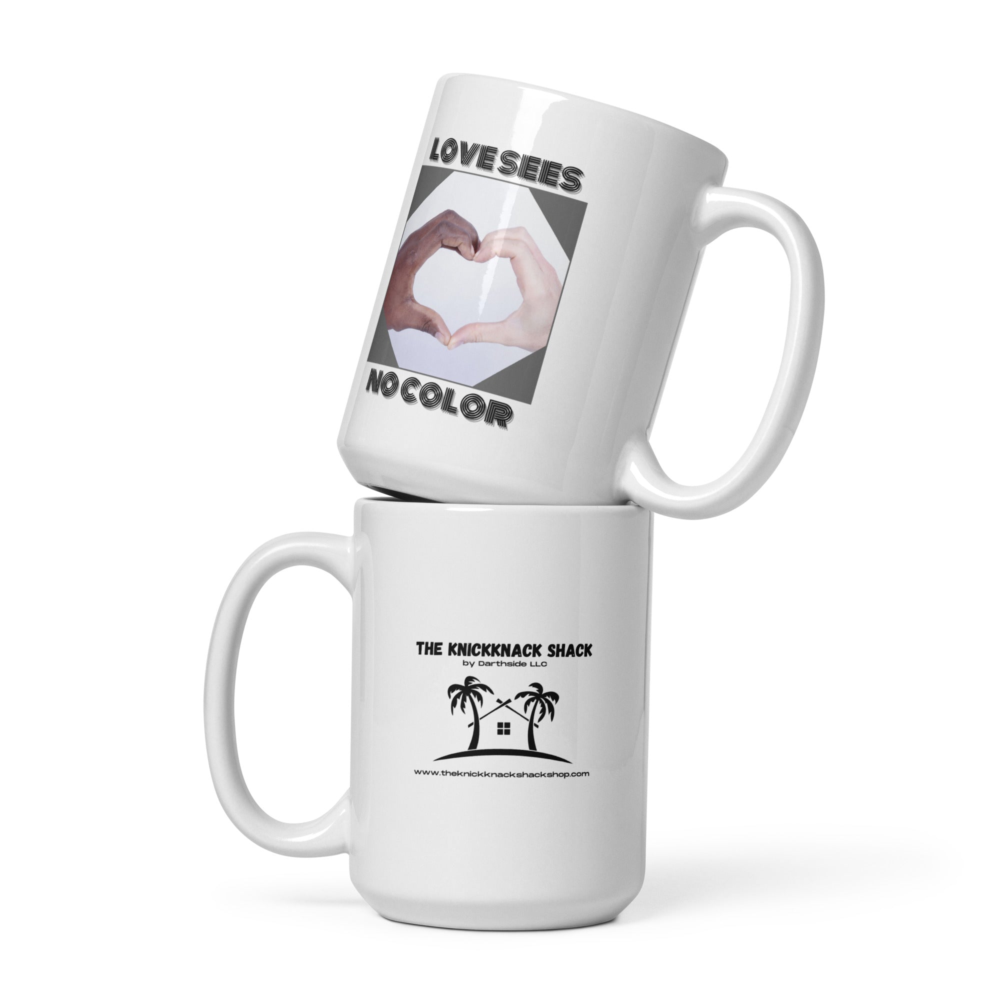 White Glossy Mug - No Color (L-Handed)