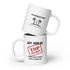 Tasse blanche brillante - Top Secret (main droite)