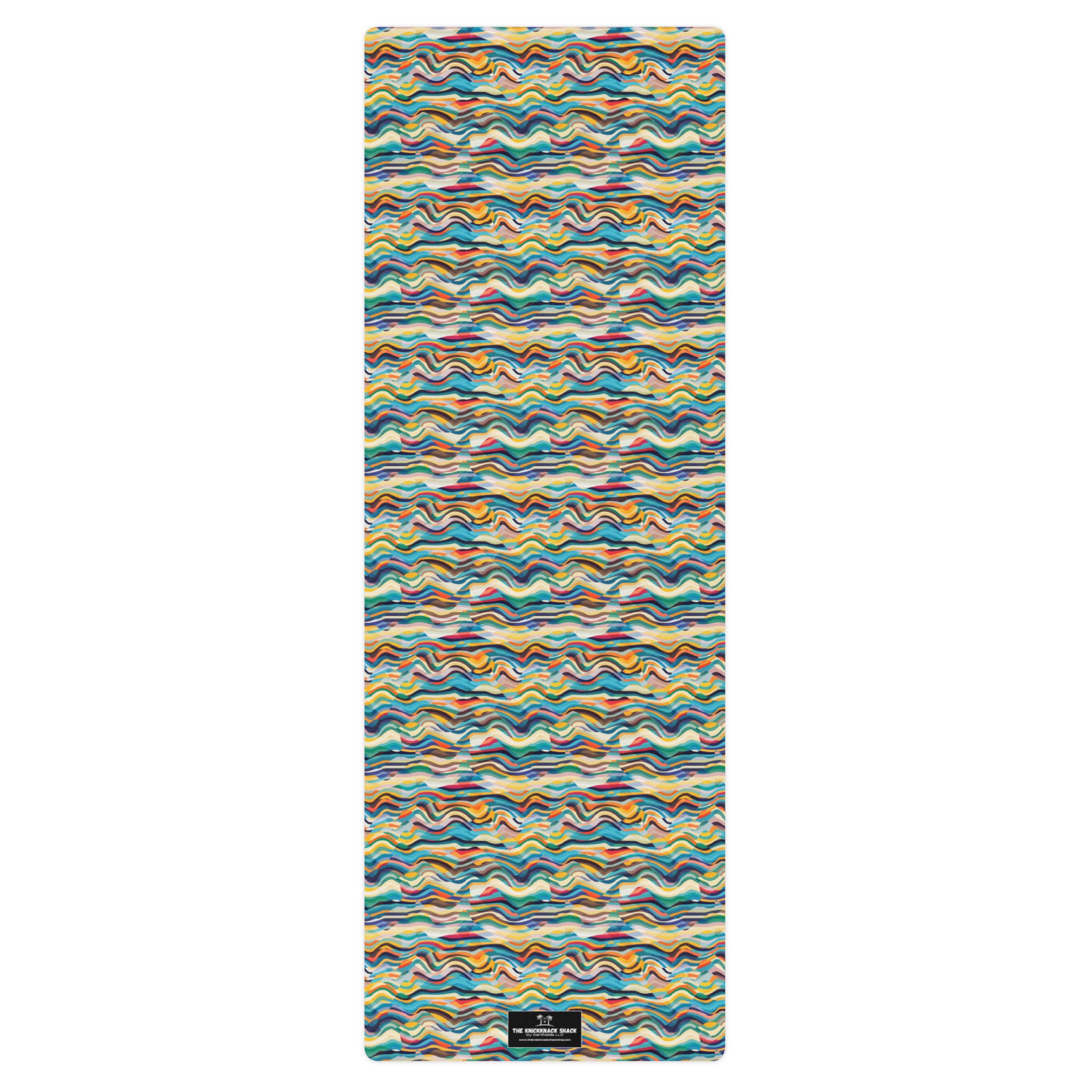 3mm Yoga Mat with Carrying Strap - Mosaic-Waves