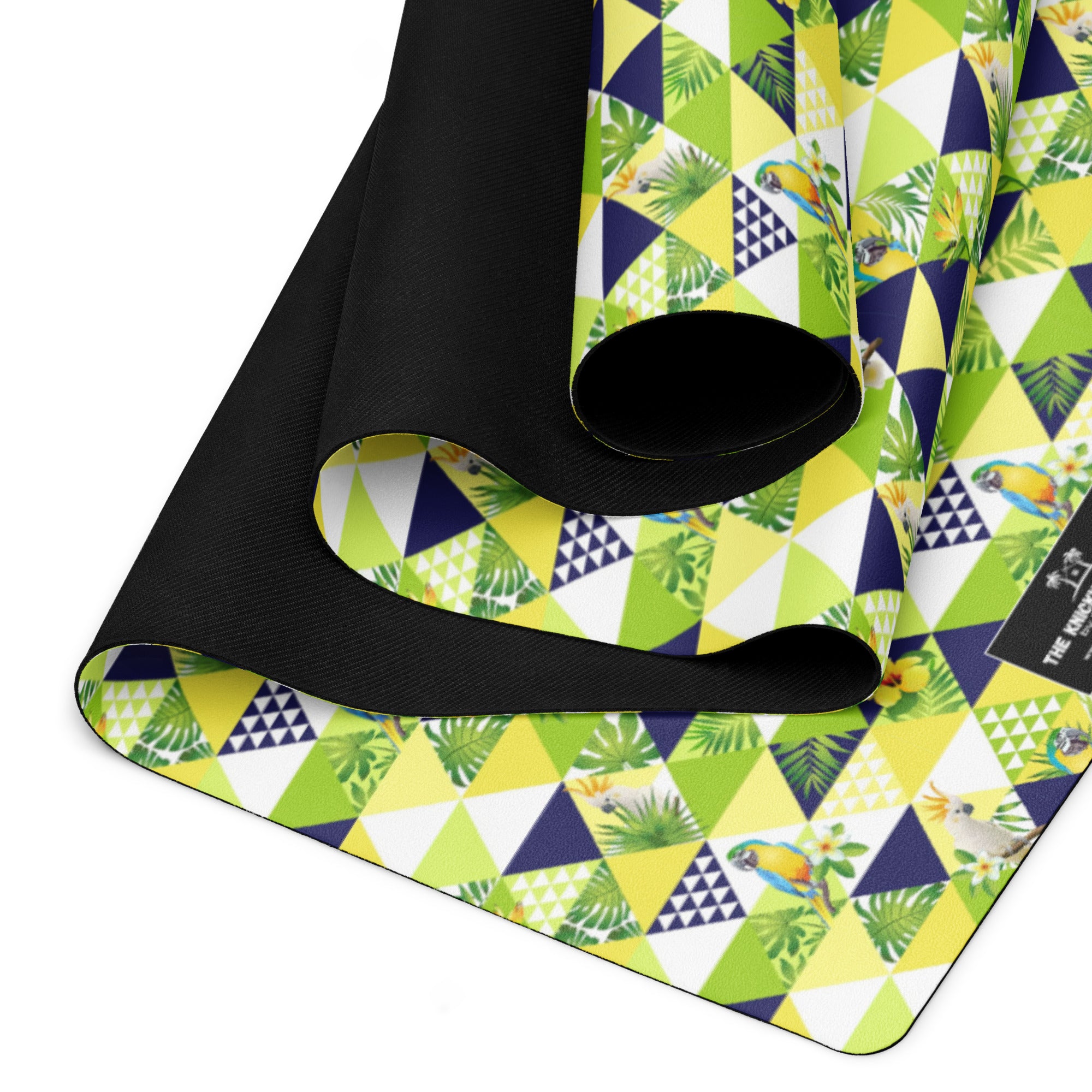 3mm Yoga Mat with Carrying Strap - Tropical Triangles