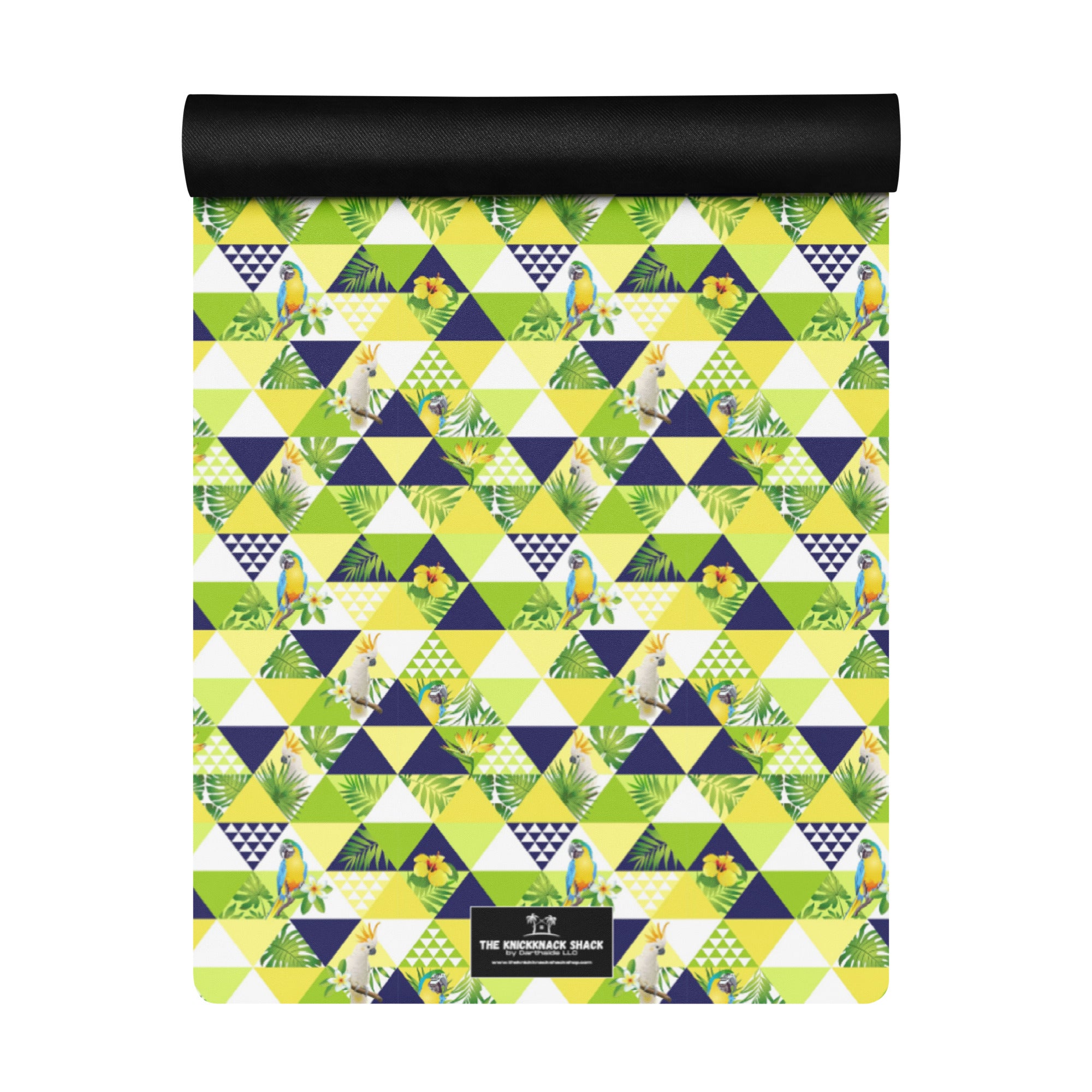 3mm Yoga Mat with Carrying Strap - Tropical Triangles