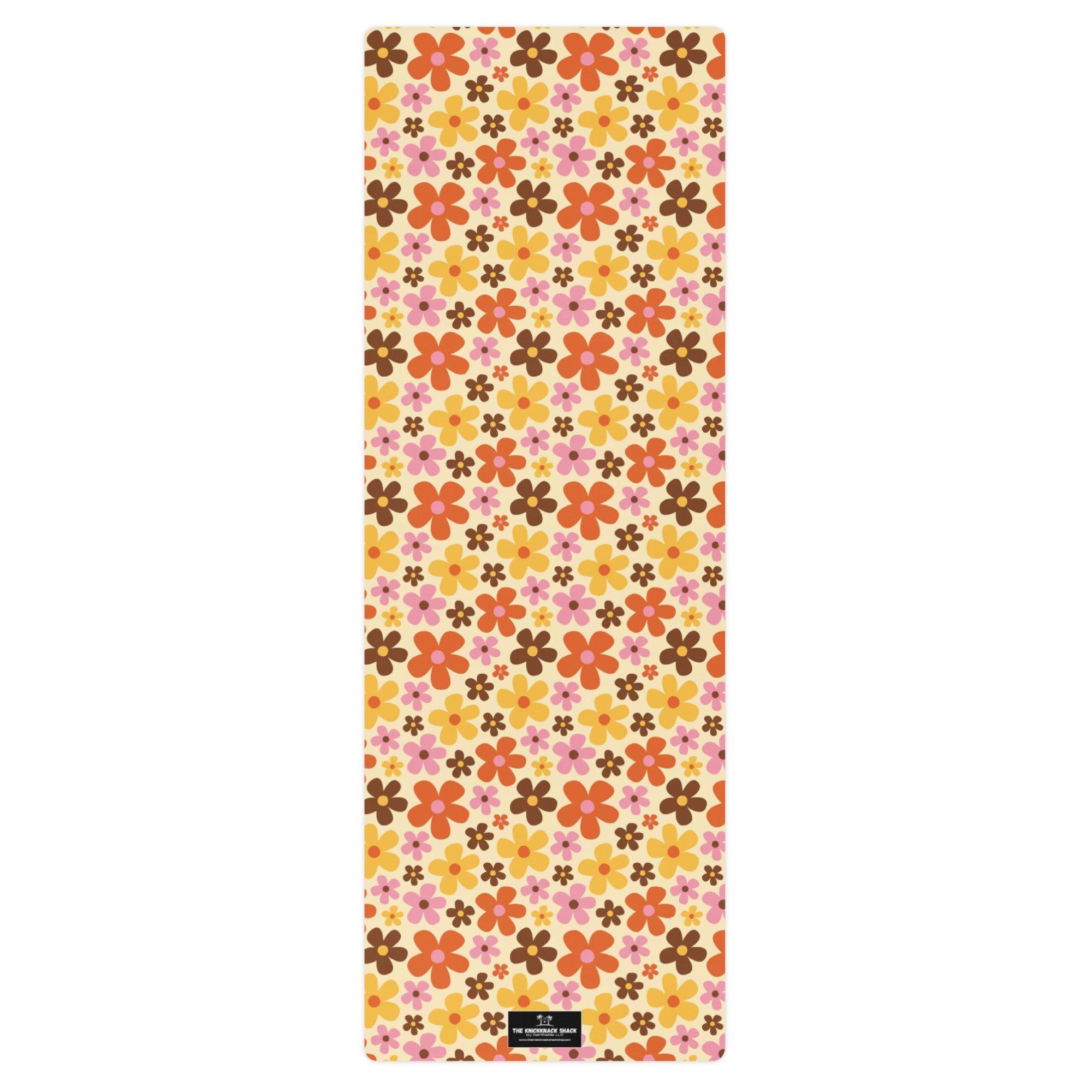 3mm Yoga Mat with Carrying Strap - Retro Floral