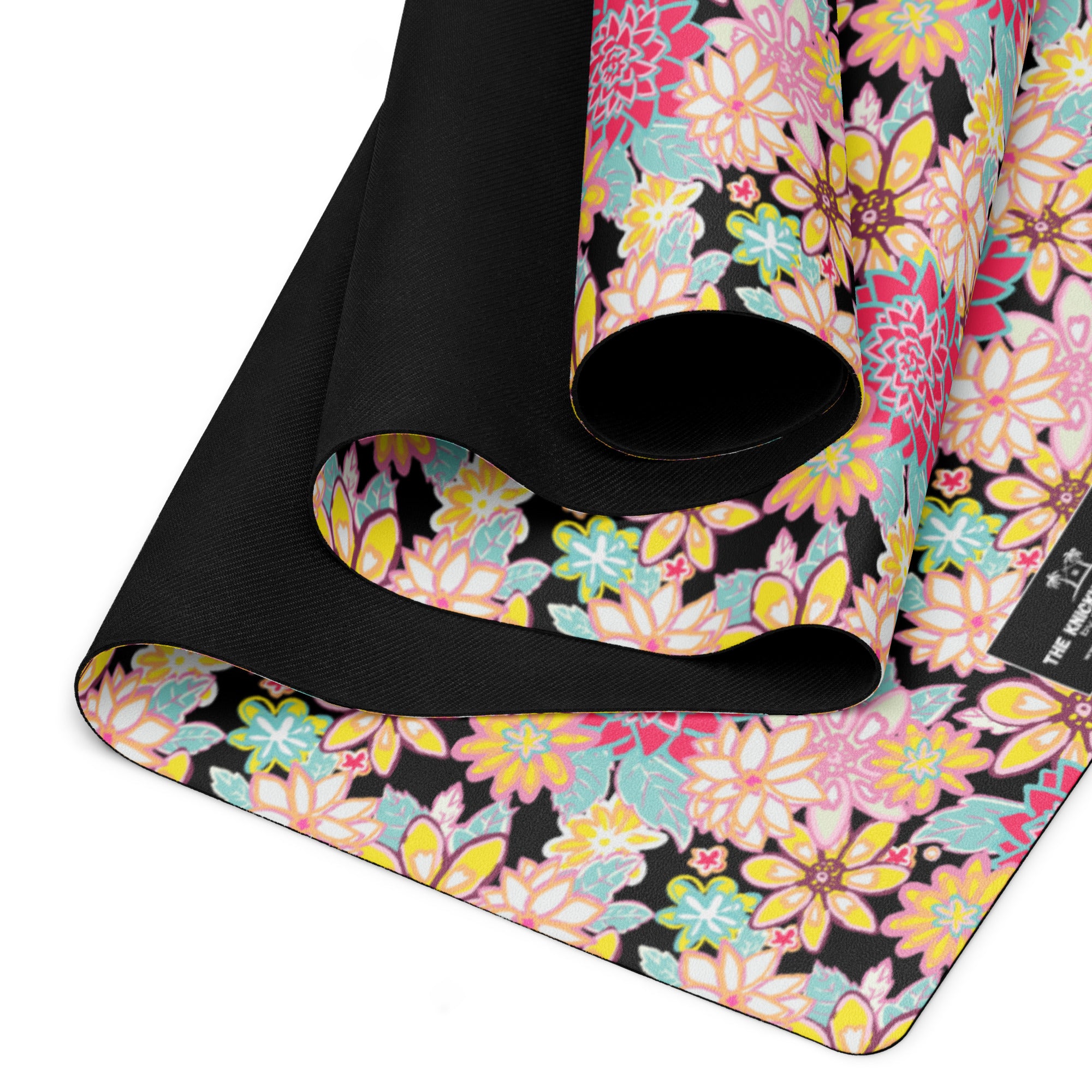 3mm Yoga Mat with Carrying Strap - Flower Power