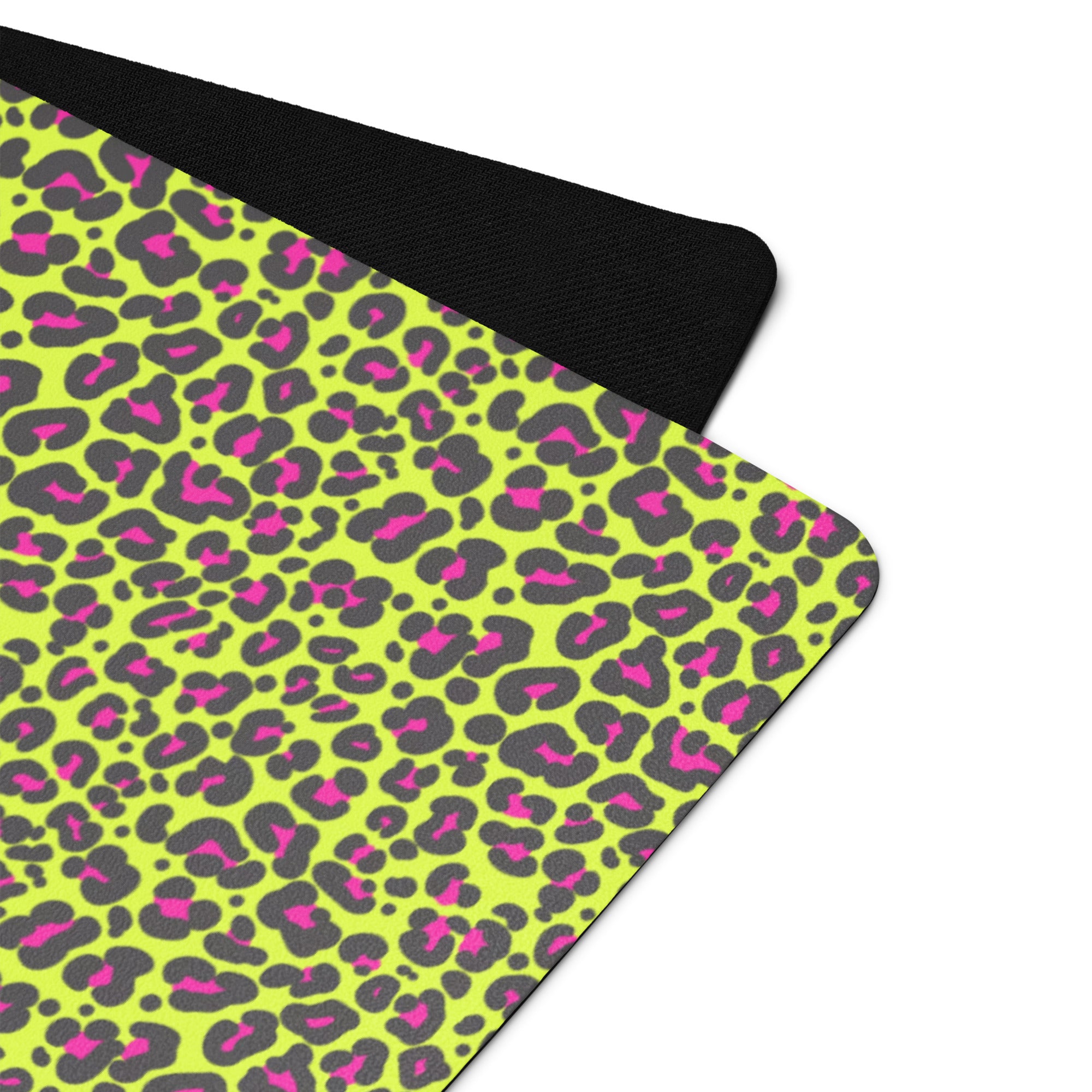 3mm Yoga Mat with Carrying Strap - Neon Leopard