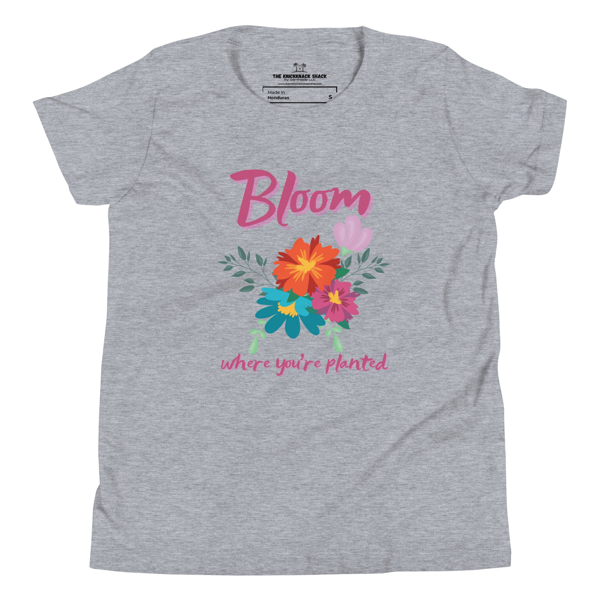 T-Shirt Jeunesse - Bloom Where You're Planted (Couleurs Claires)