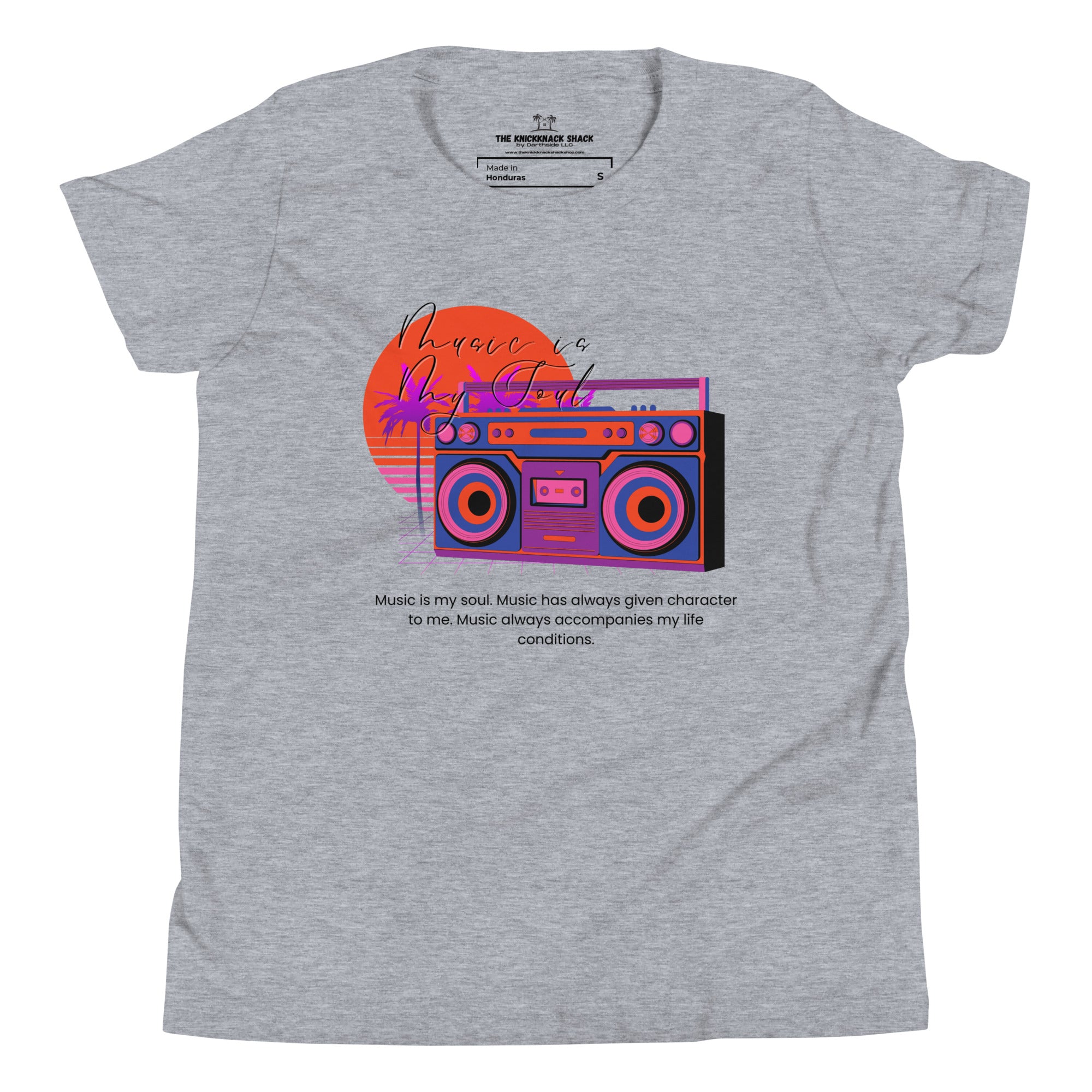 Youth T-Shirt - Music Is My Soul (Light Colors)