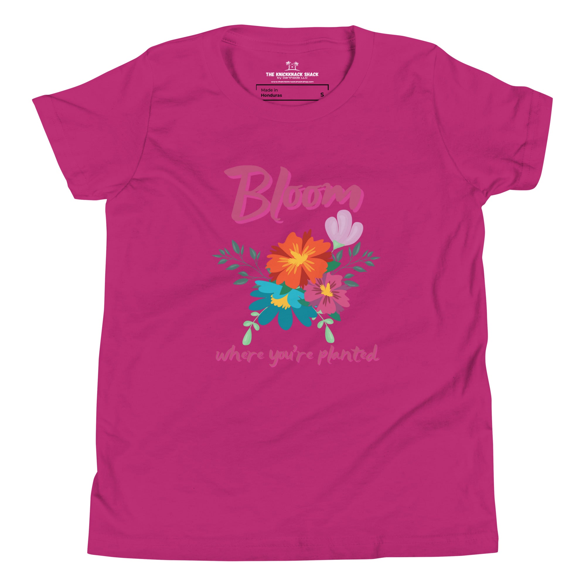 Youth T-Shirt - Bloom Where You're Planted (Dark Colors)