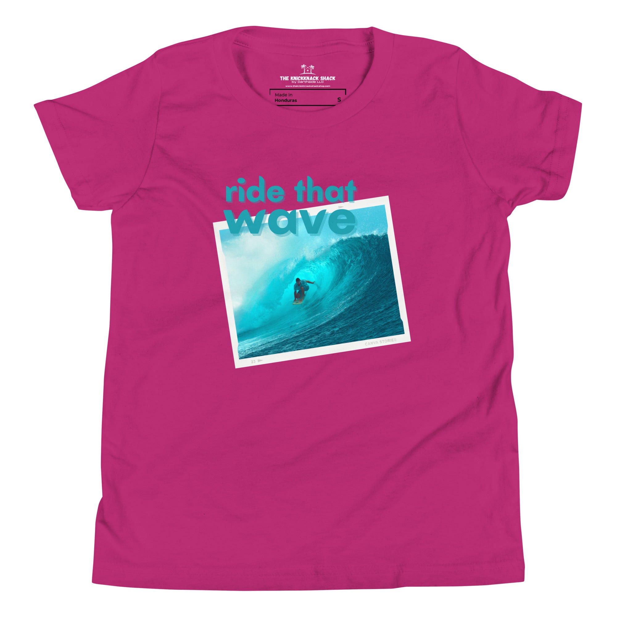 Camiseta juvenil - Ride That Wave (colores oscuros)